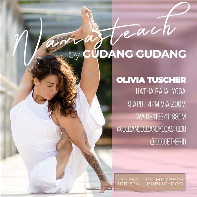 Can&rsquo;t wait to practice with @gudanggudangyogastudio Sangha. If you are interested go to their IG and check it out. We will start at 4PM Jakarta local time. Make sure to connect 10 minutes before the class starts. Find a comfortable position. Le