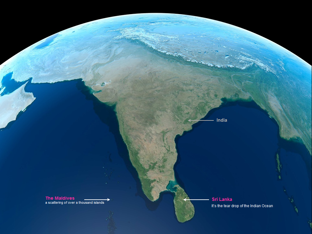 Sri Lanka and the Maldives neighbour one another in the tropical Indian Ocean
