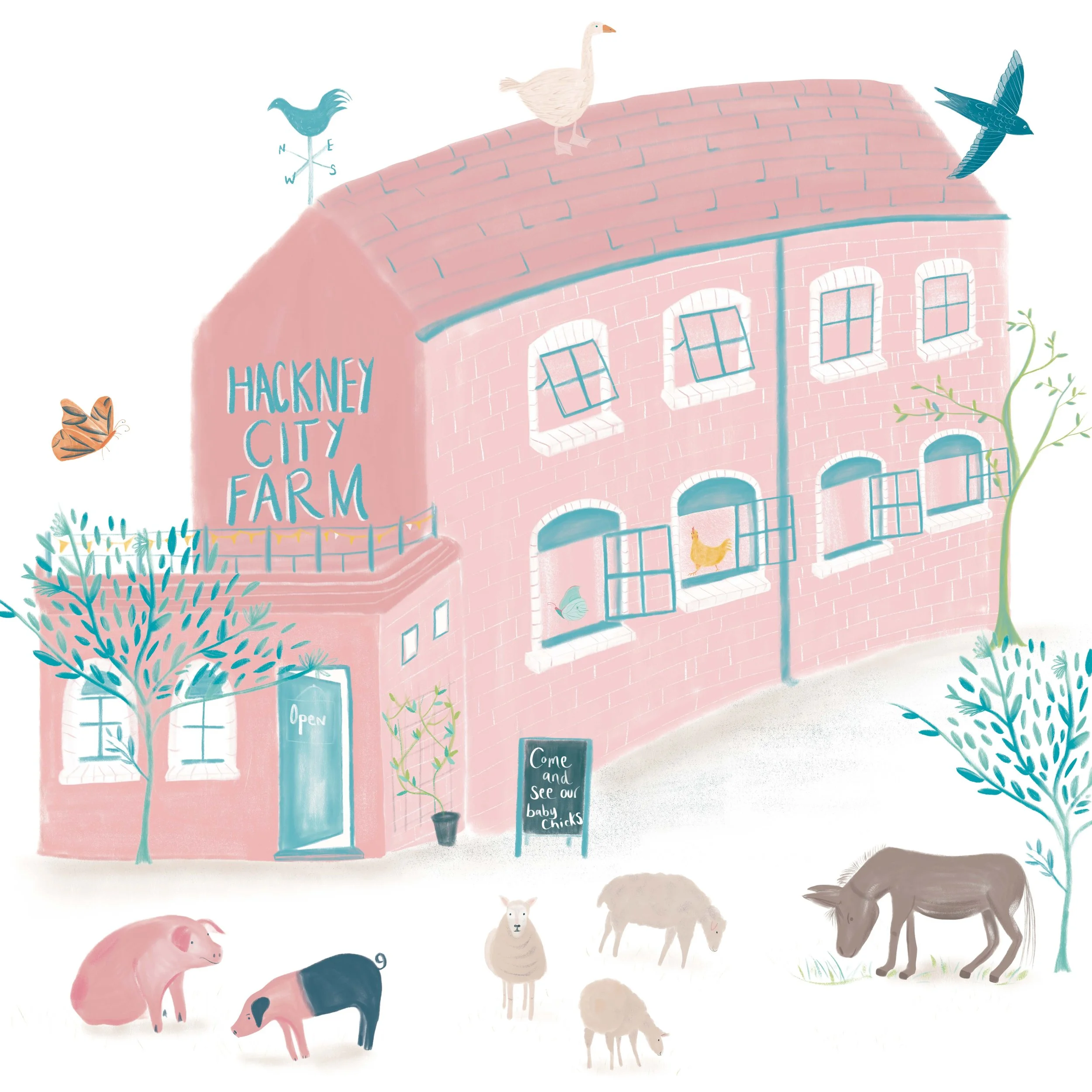 Hackney City Farm, an illuminated children
