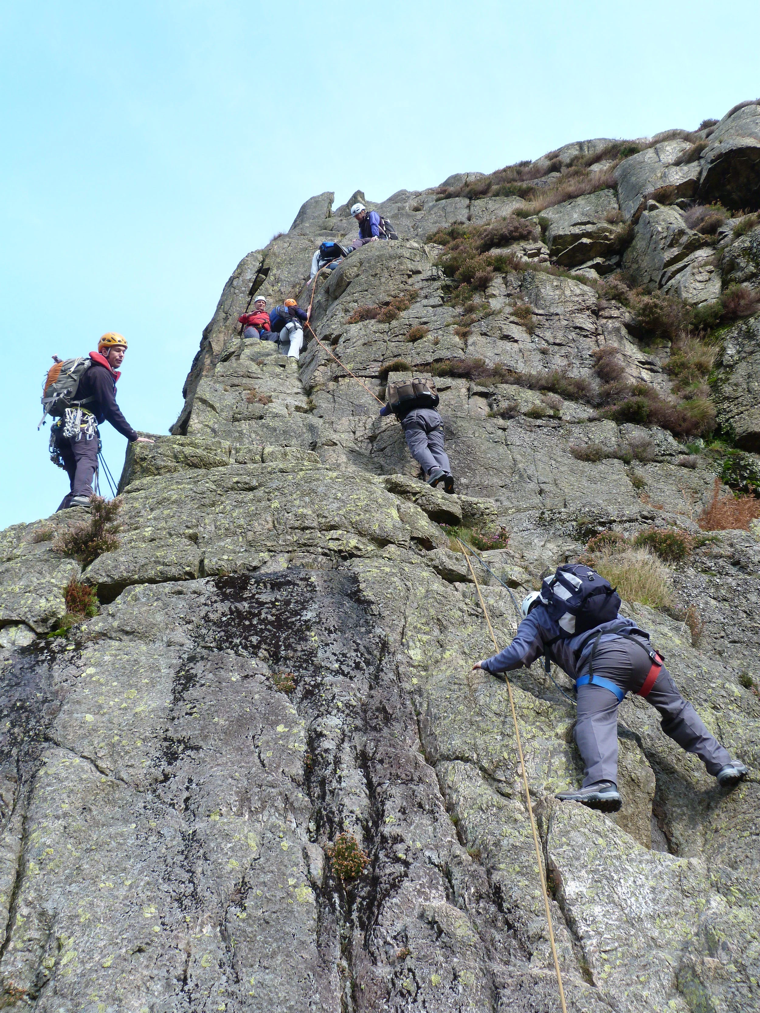 Guiding a group on Middlefell Buttress
