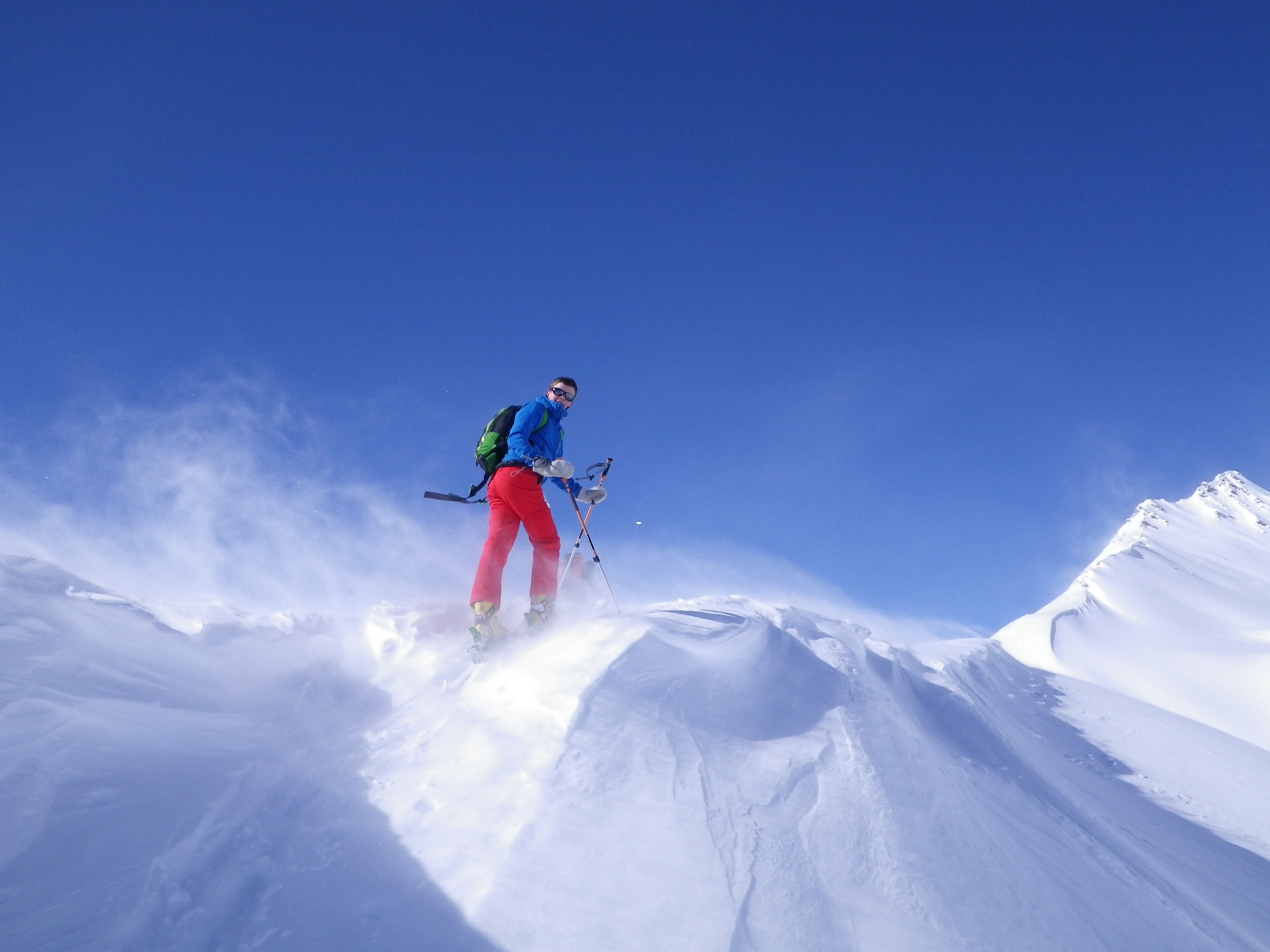 Ski touring near la grave