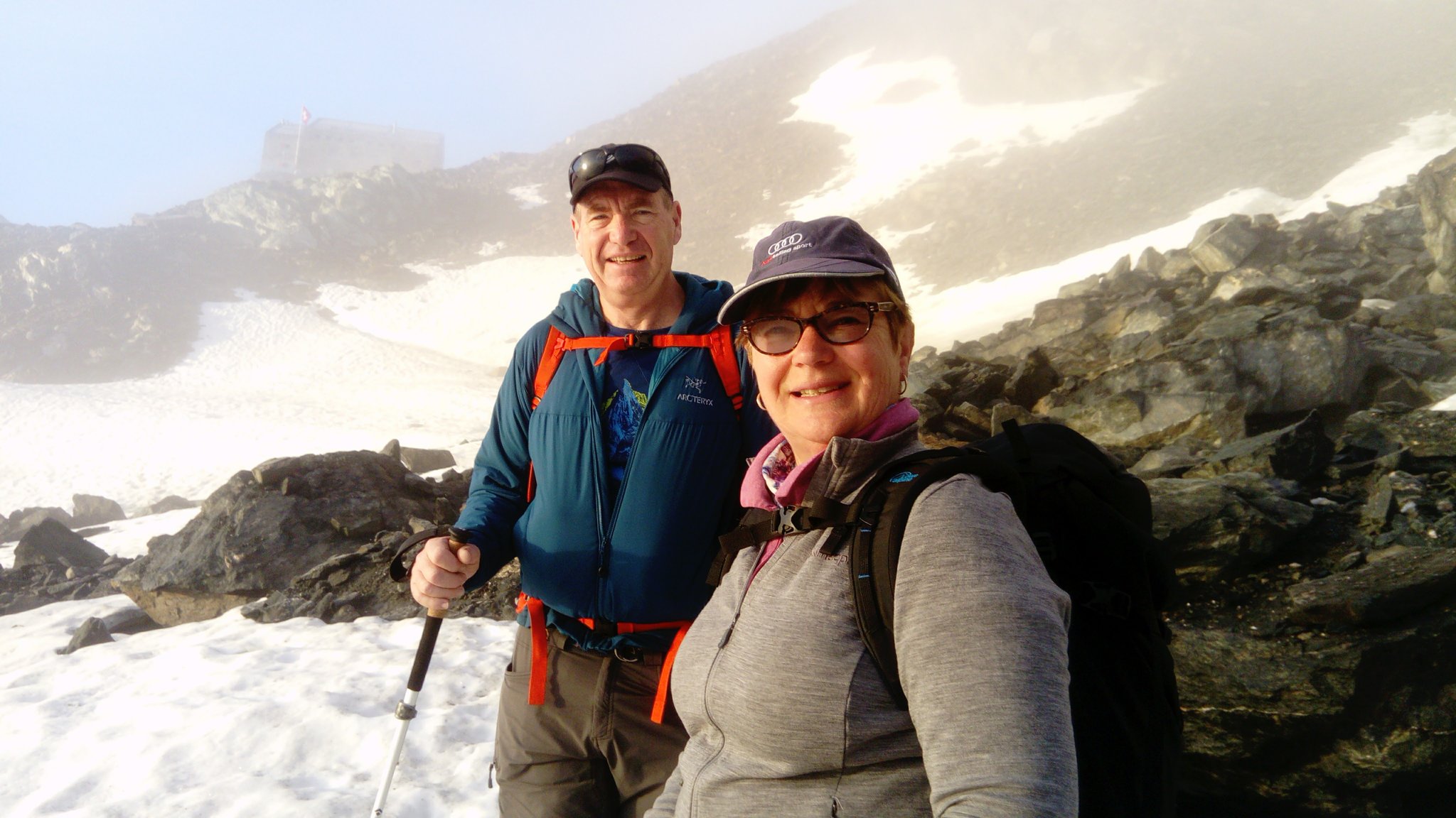Leaving the Britannia Hut
