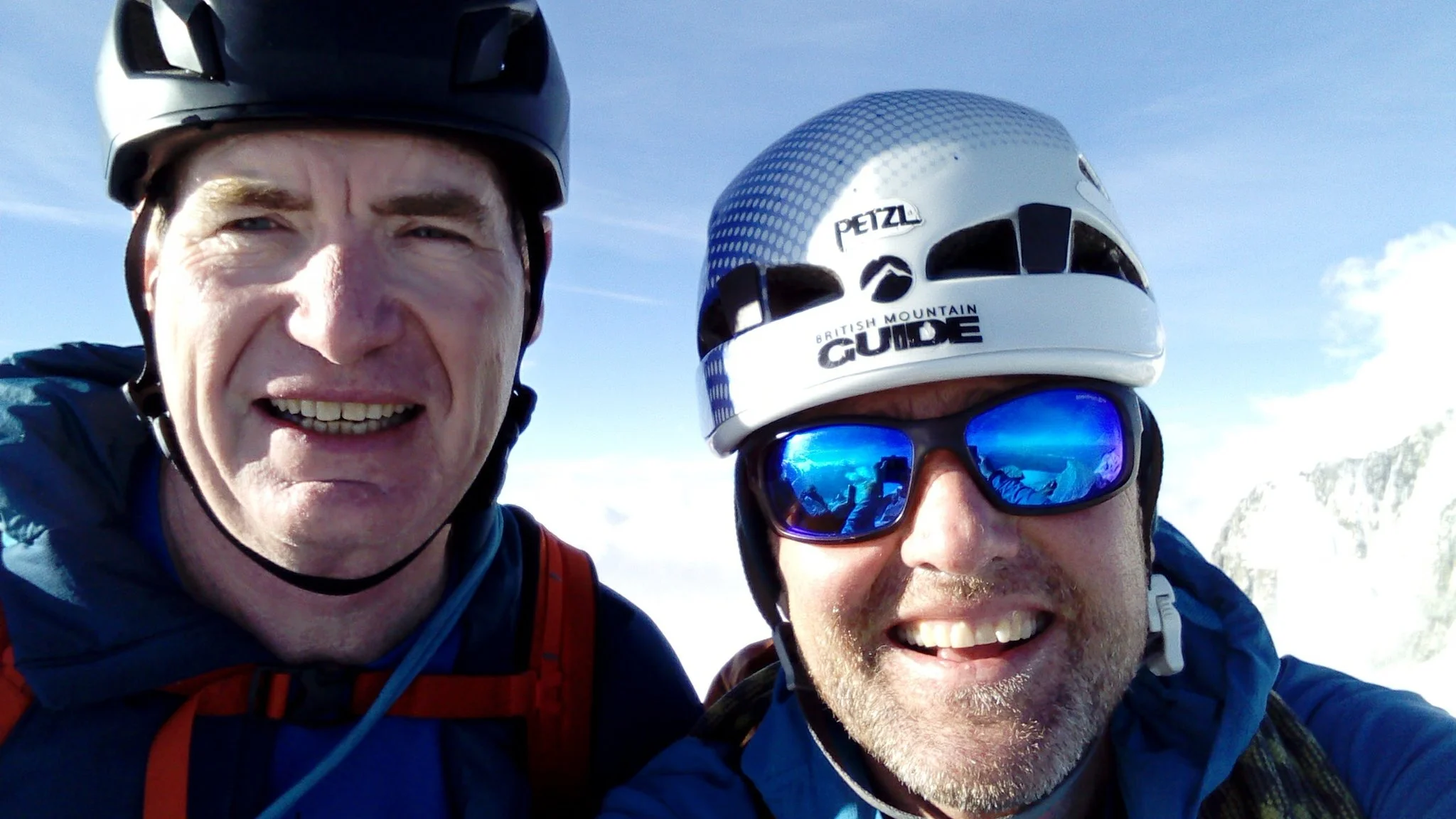 On the summit of Mont Blanc du Tacul