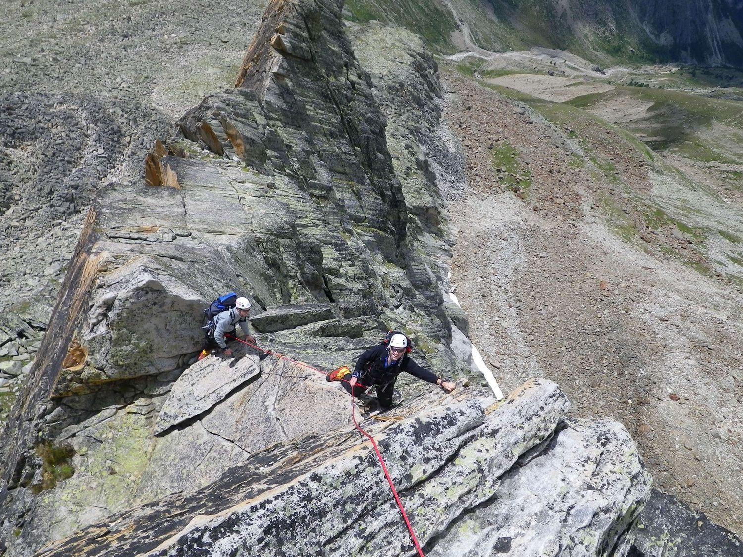  Ascending the Dri Hornli ridge 