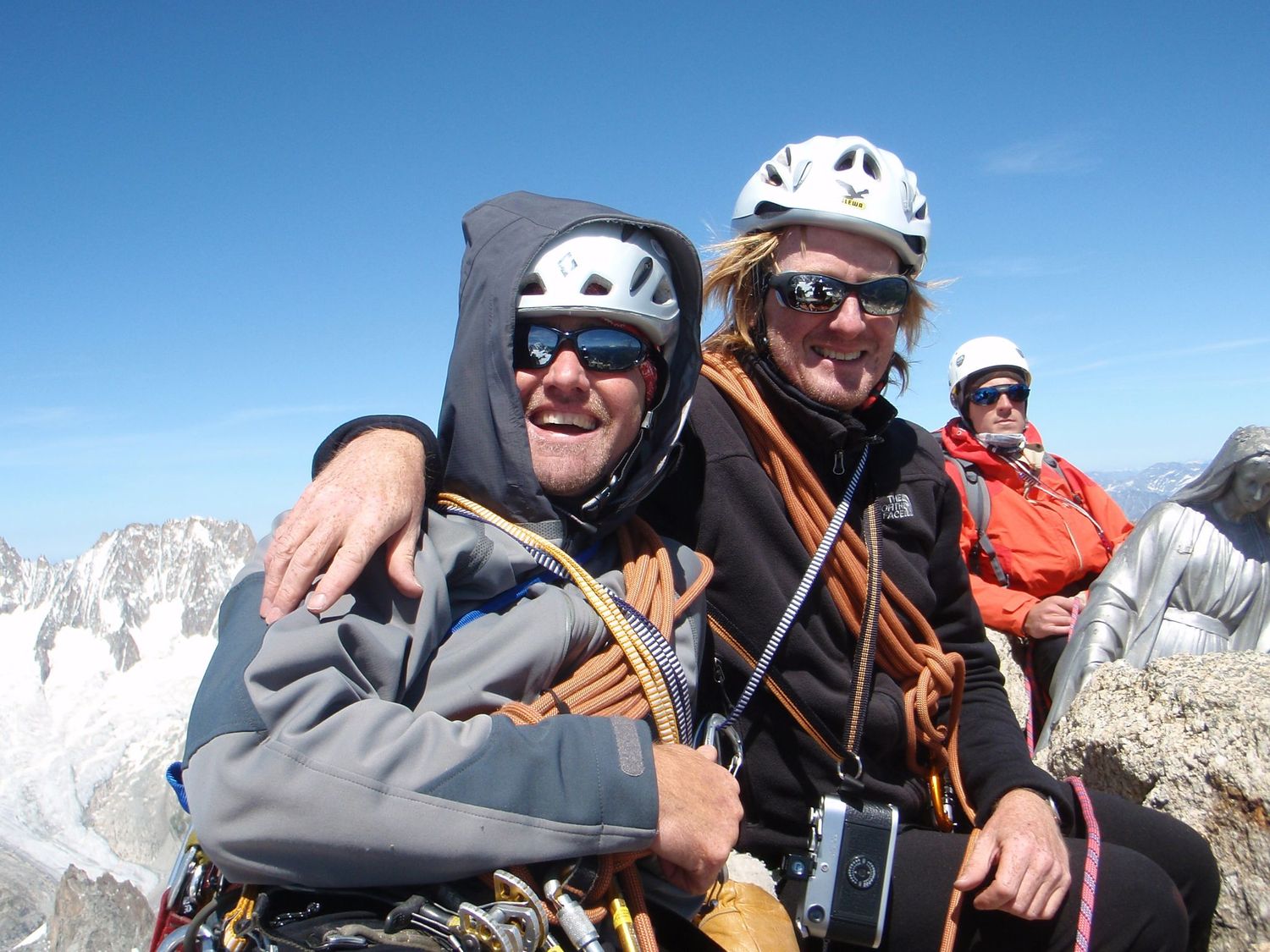  On the summit of the Dent du Geant 