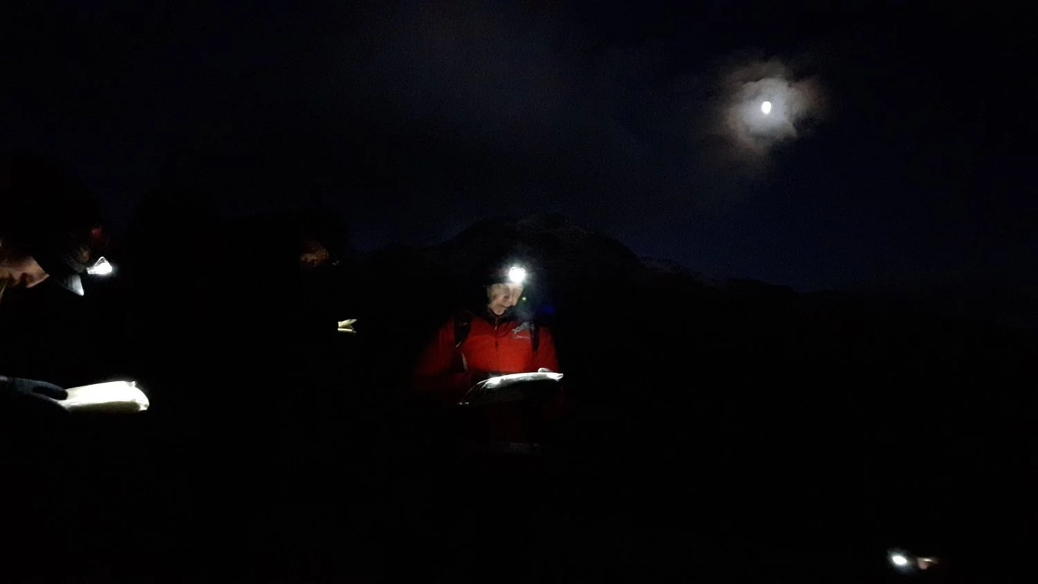navigating at night - chris ensoll mountain guide