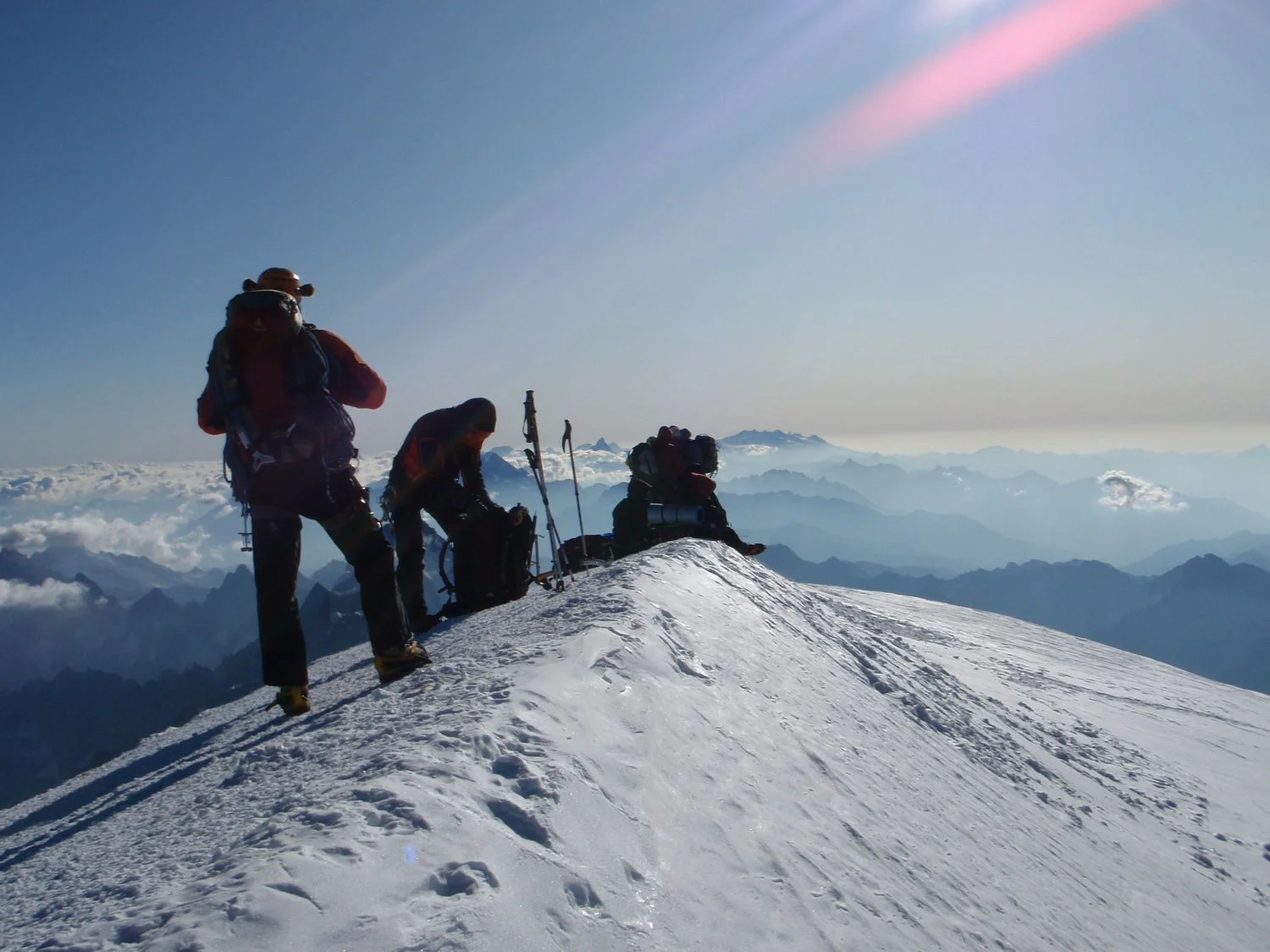On the summit of Mont Blanc
