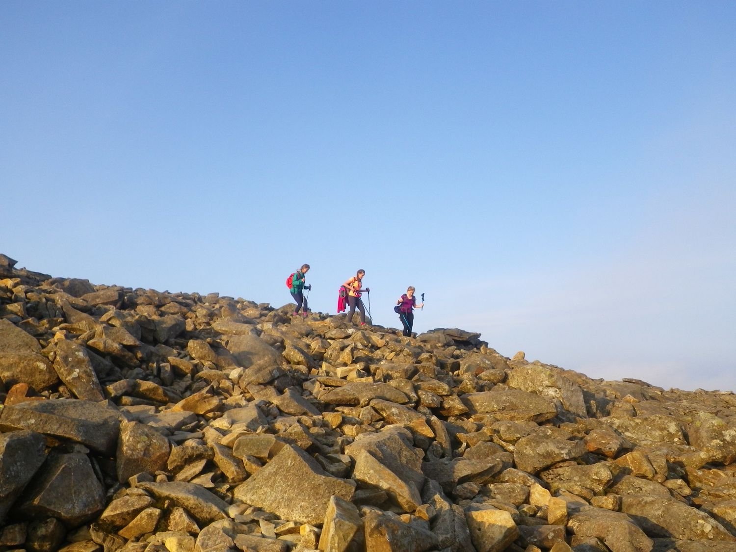  Classic Lakeland Mountains: leaving the summit of Scafell Pike - Chris Ensoll Mountain Guide 