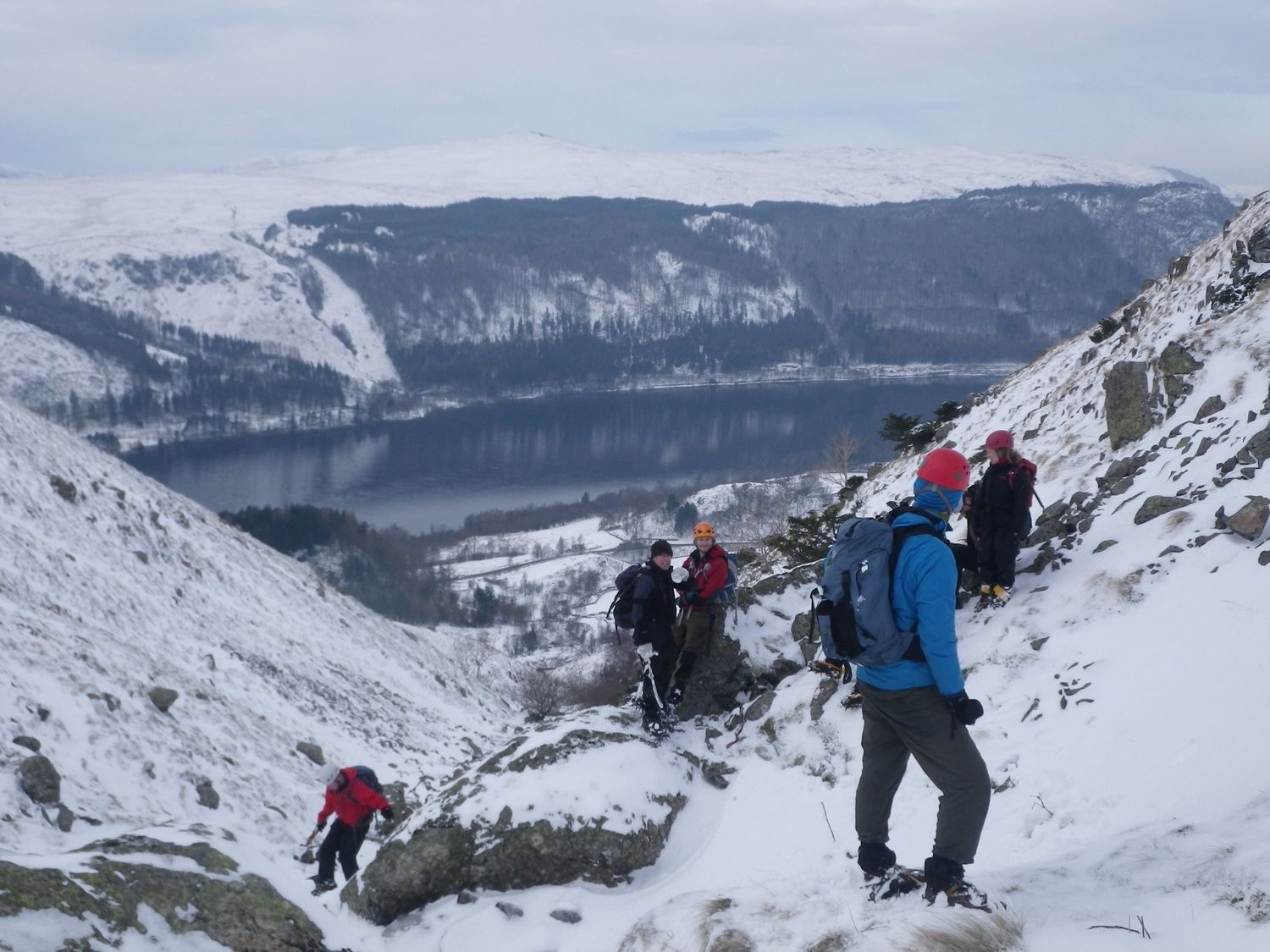  Scrambling in the Lake District mountains in winter - Chris Ensoll Mountain Guide 
