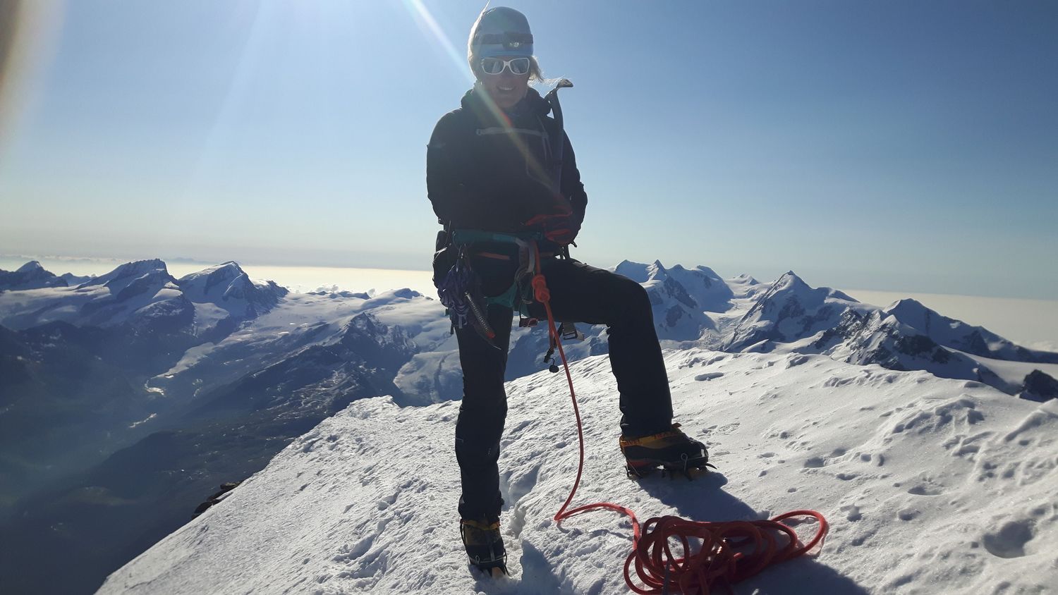  On the summit of the Matterhorn 