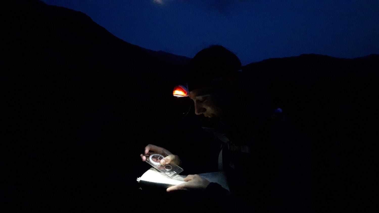  Night navigation on a Mountain Leader assessment course - Chris Ensoll Mountain Guide 