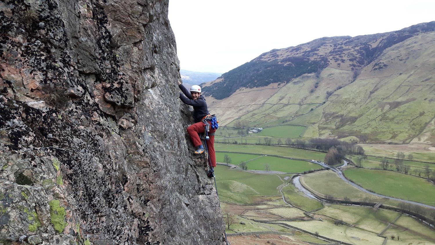  Lead climbing on a Rock Climbing Instructor course - Chris Ensoll Mountain Guide 