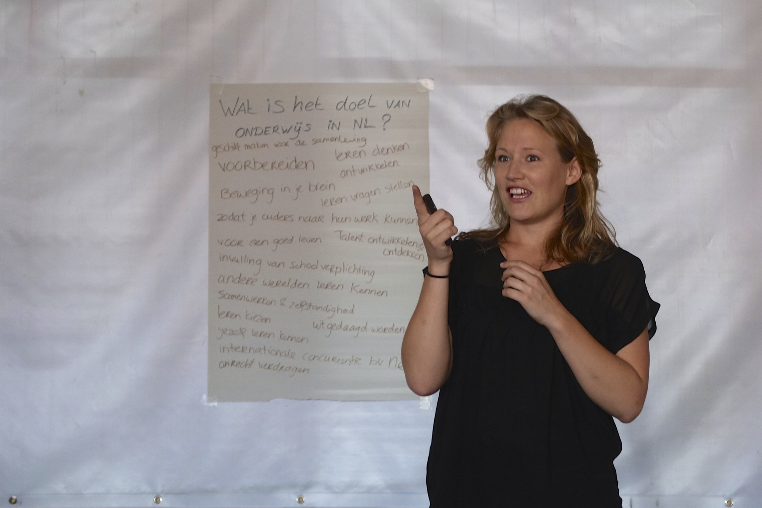 Aletta Baardmans talking about education