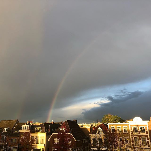 Please excuse me while I go get my pot of gold across the water. #rainbow #Utrecht