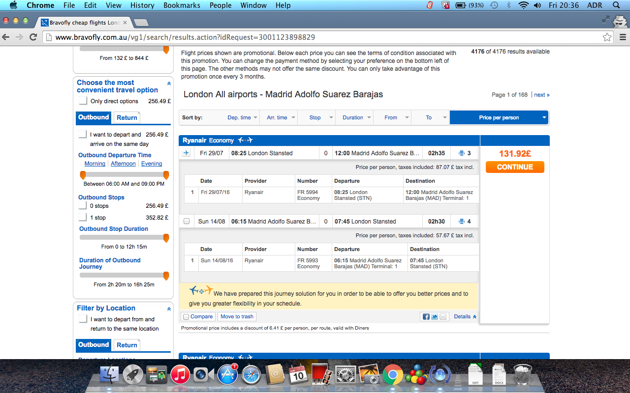 bravofly hand luggage