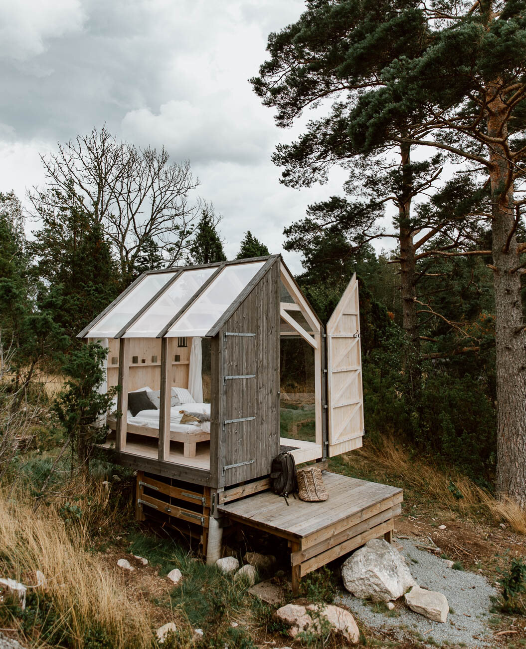 Glass Cabins in the Forest, Sweden - Along Dusty Roads