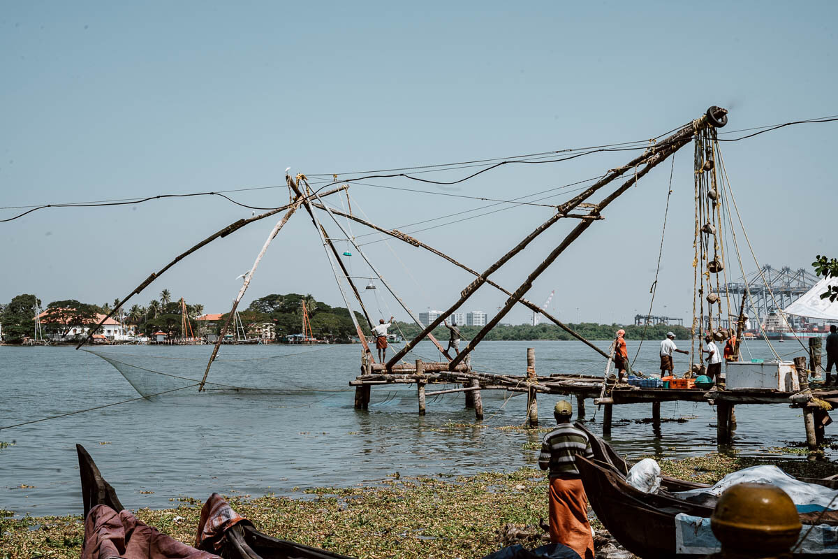 Chinese fishing nets in Fort Kochi