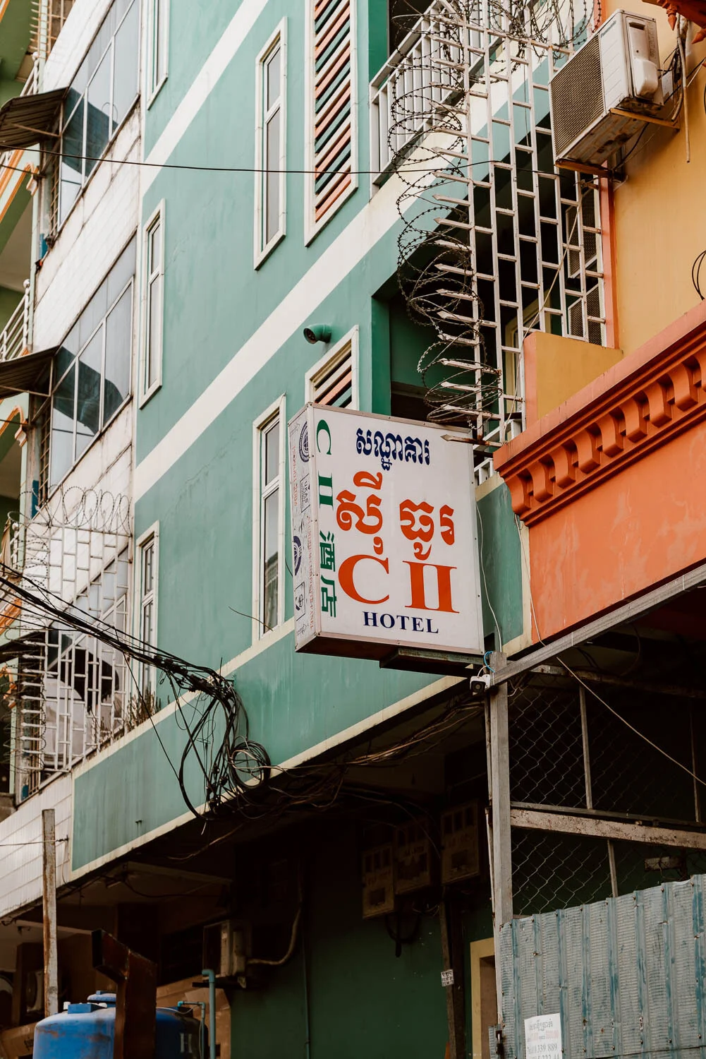 Hotel Sign in Phnom Penh Cambodia
