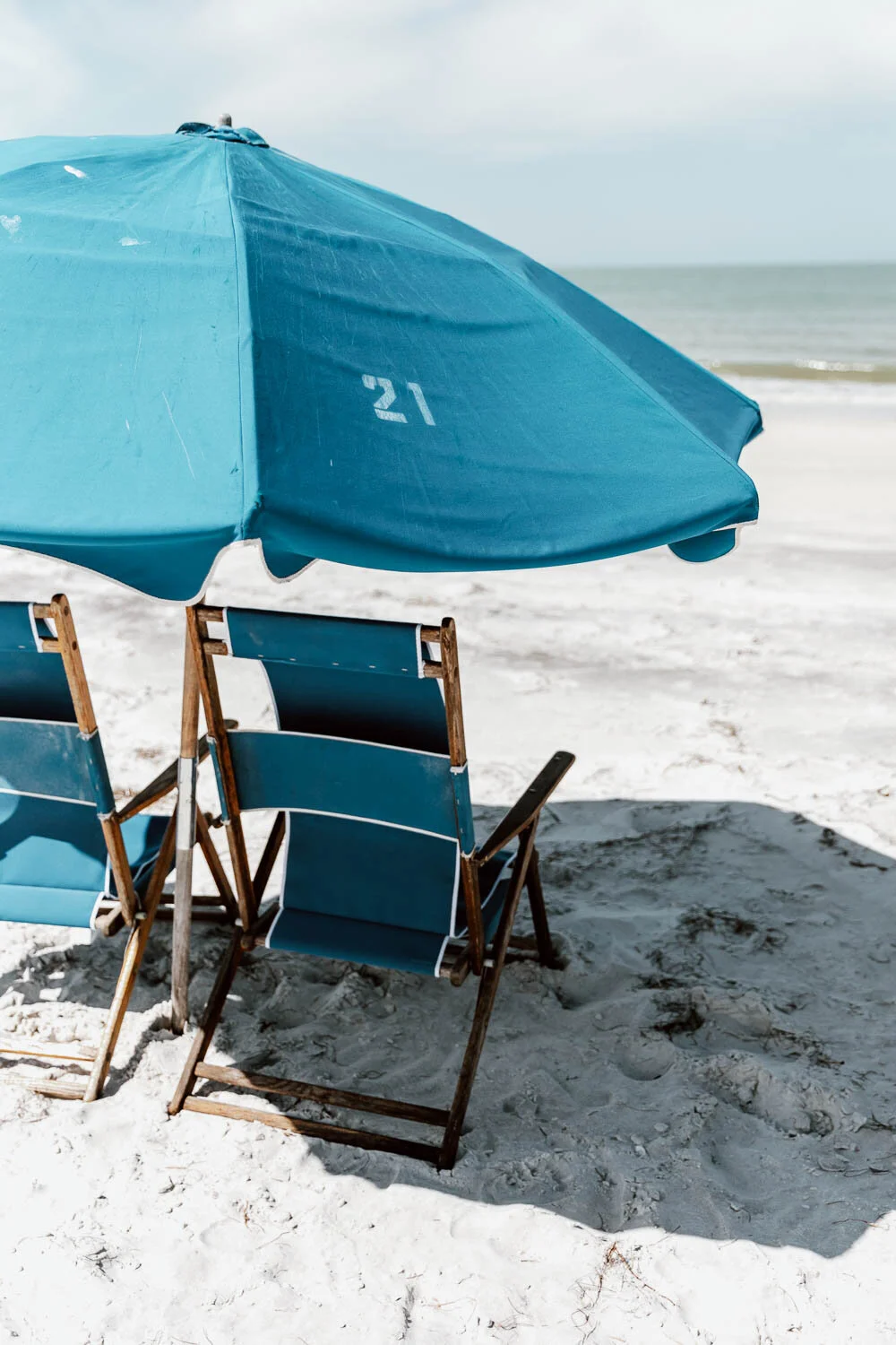Deckchairs on Caladesi Island - Along Dusty Roads