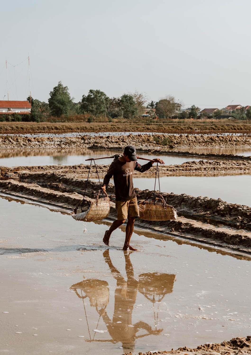 Worker at Salt Fields, Kampot