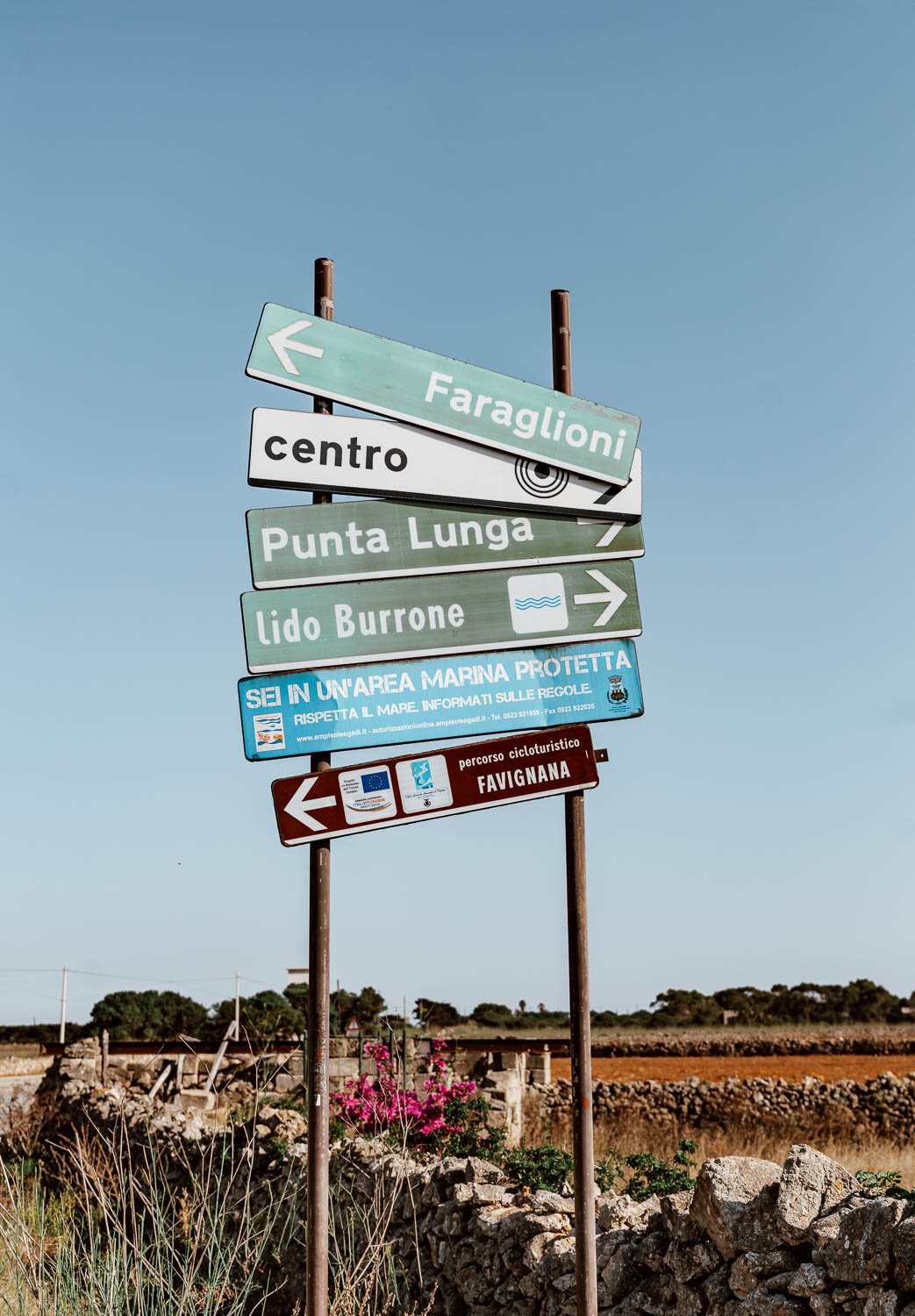 Road signs, Favignana, Sicily