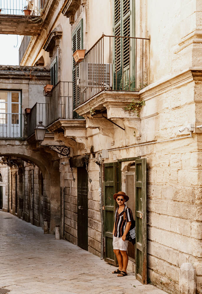 Narrow streets in Modica