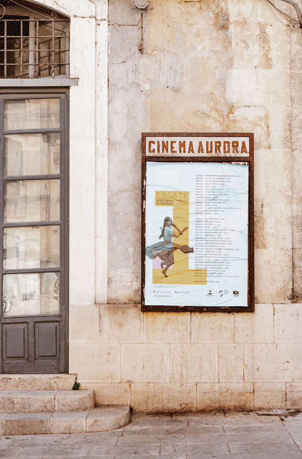 Old cinema, Modica, Sicily