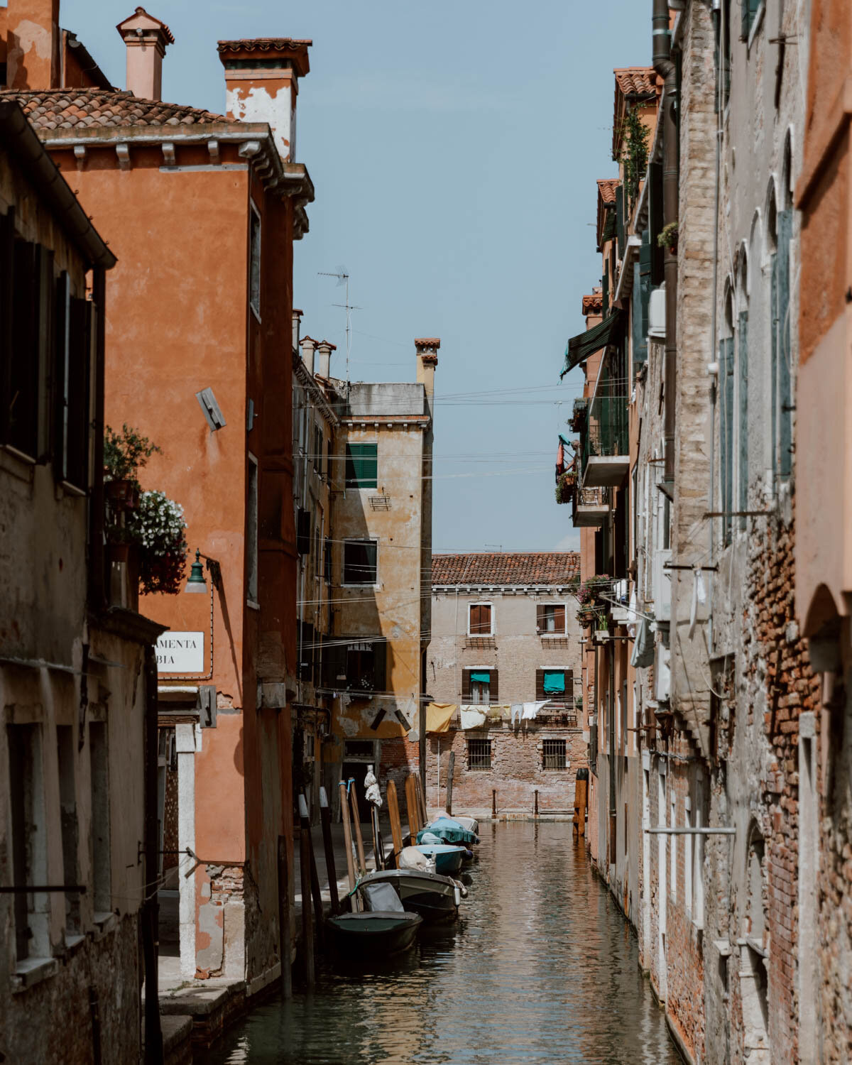 Colourful canals in Venice, Italy