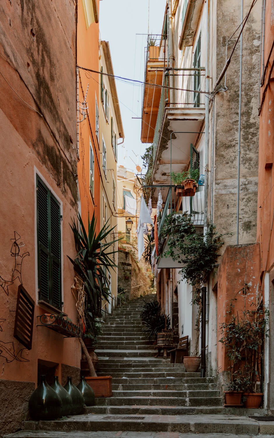 Steep steps in Monterosso old town