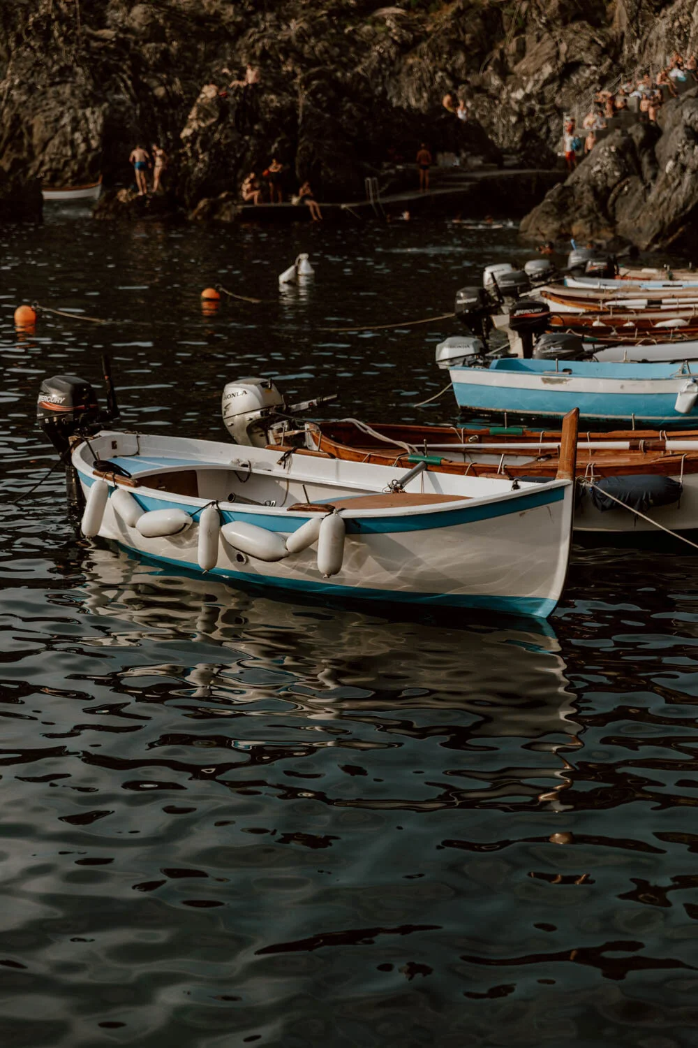 Boats in Manarola harbour