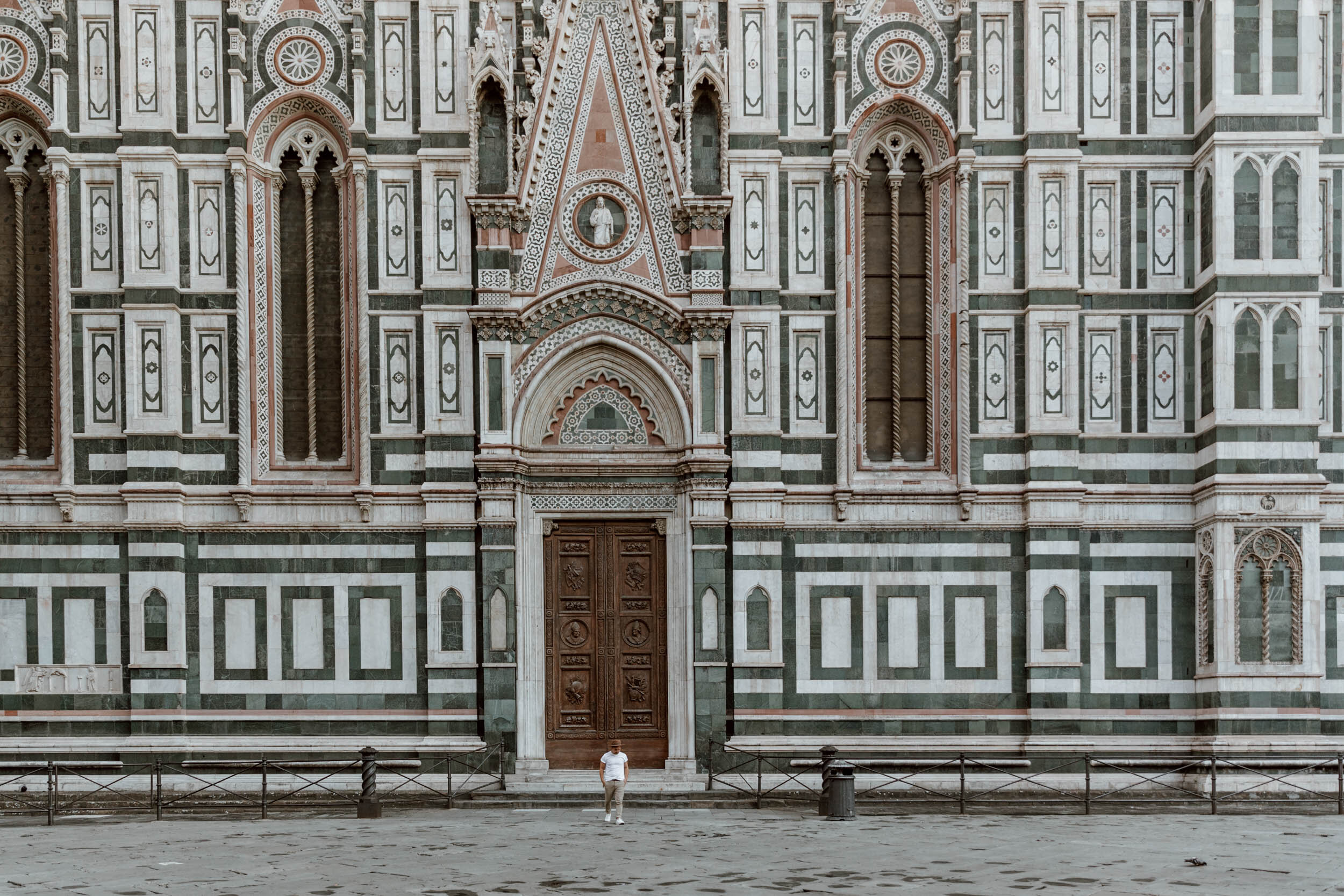 Florence, Italy. January 2022. the view of the windows of the