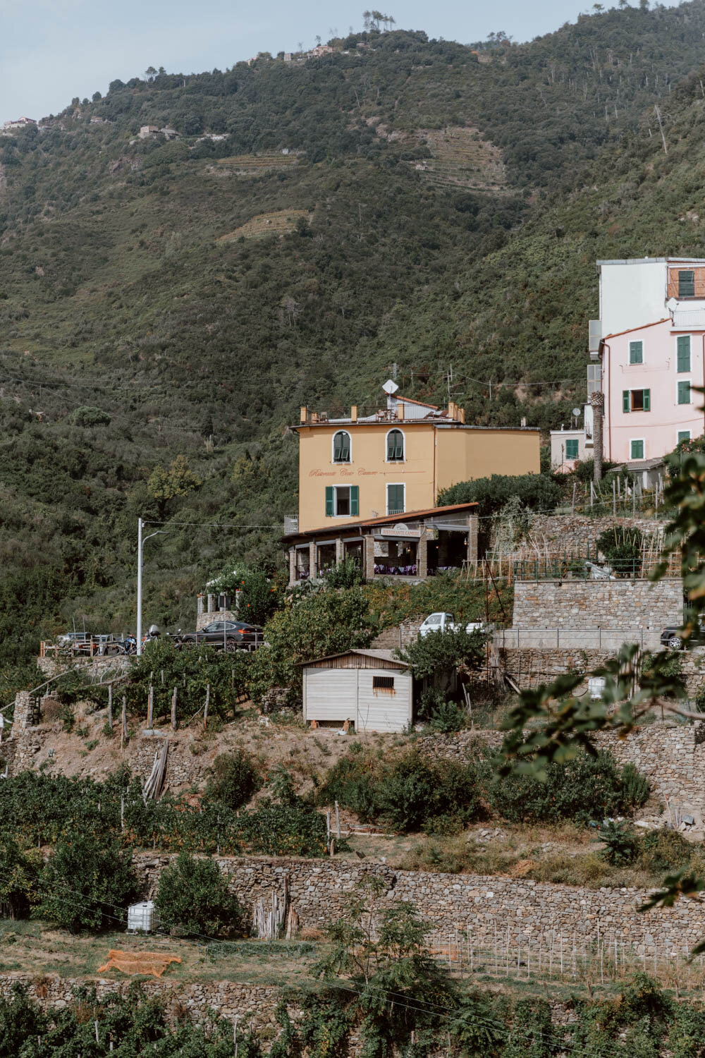 View of the end of Corniglia village from the centre