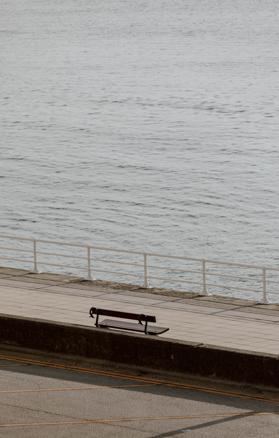 public bench on promenade