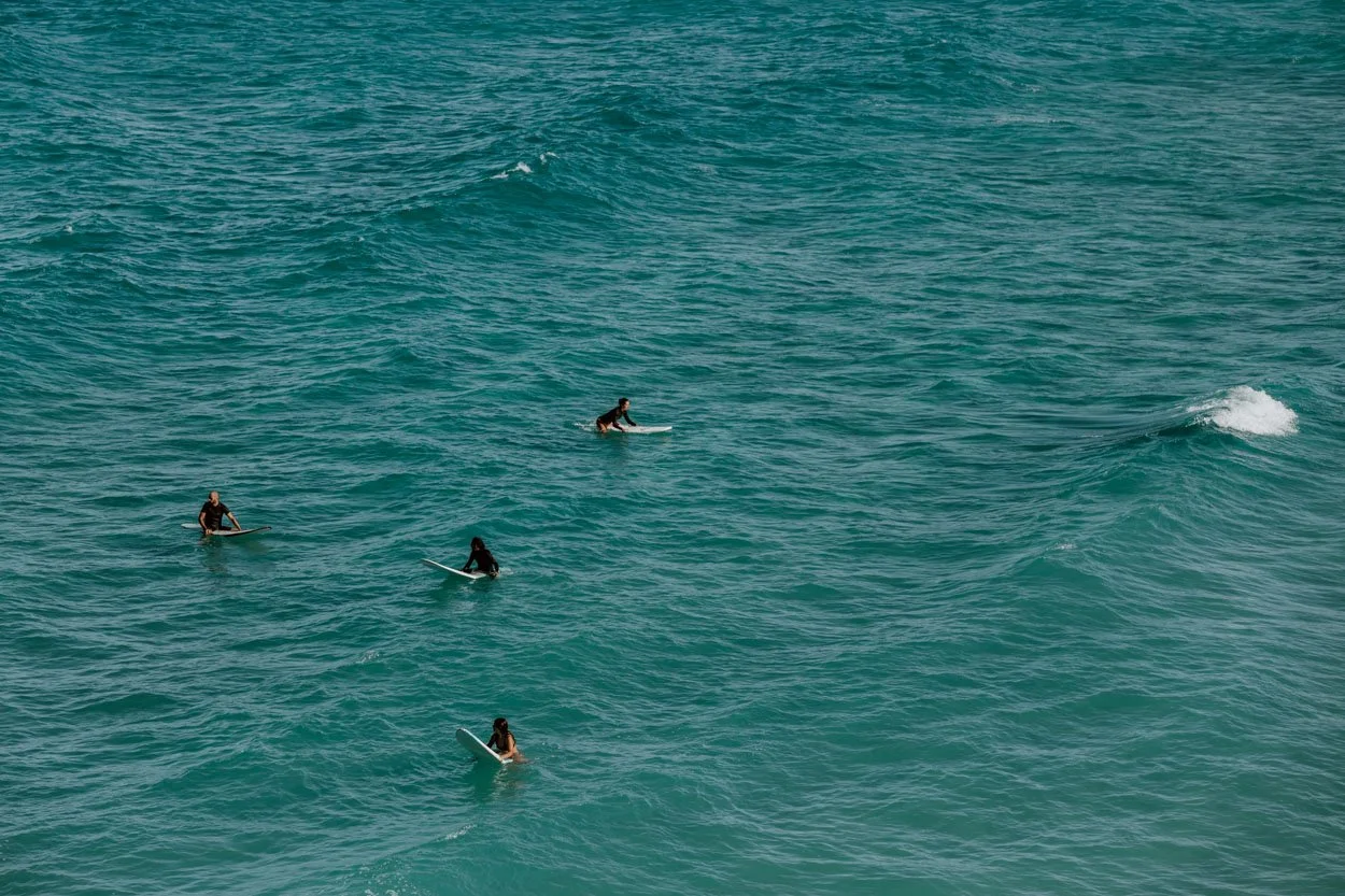 Surfers at Torre dell Orso