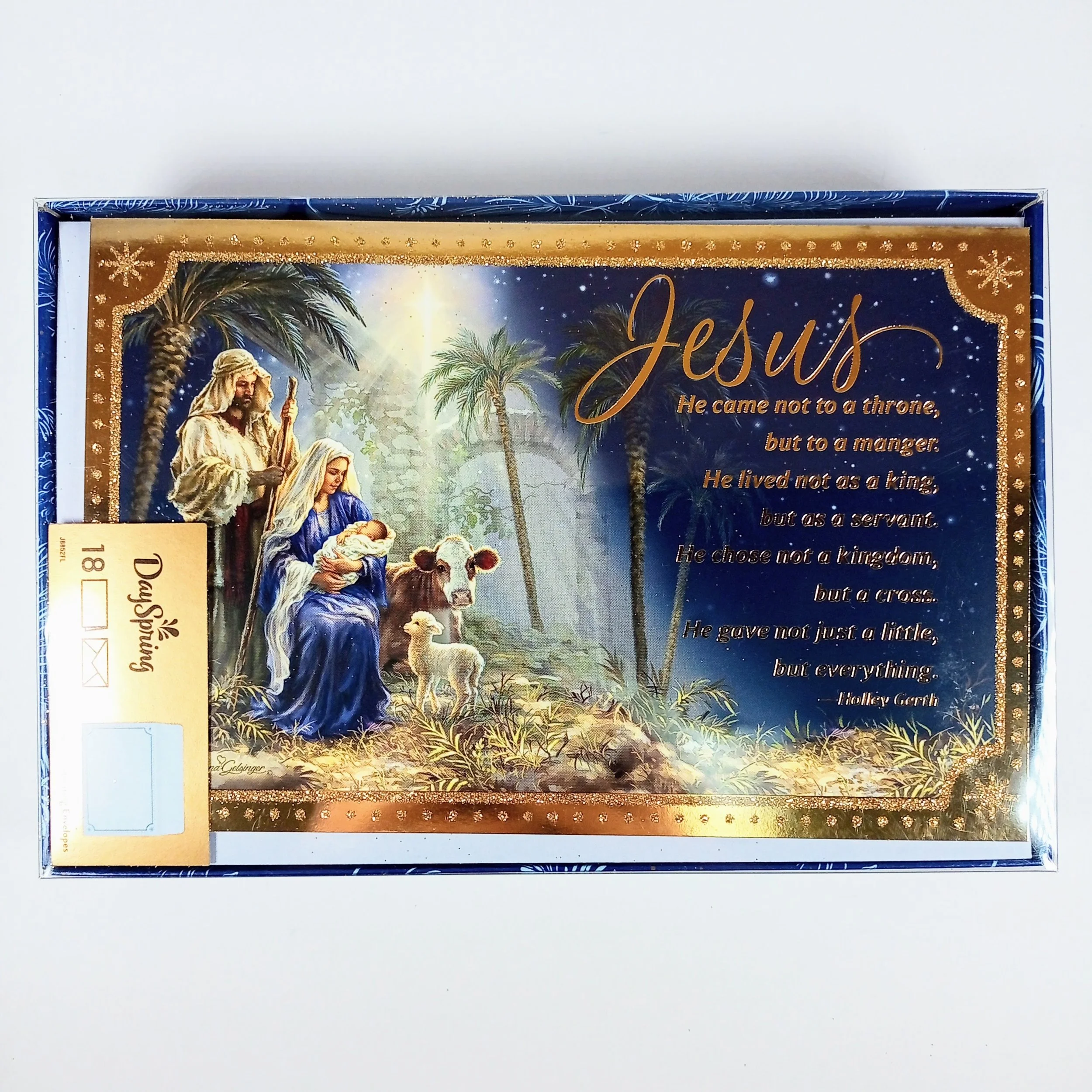 Premium Christmas Cards Jesus Nativity Box of 18 Cards