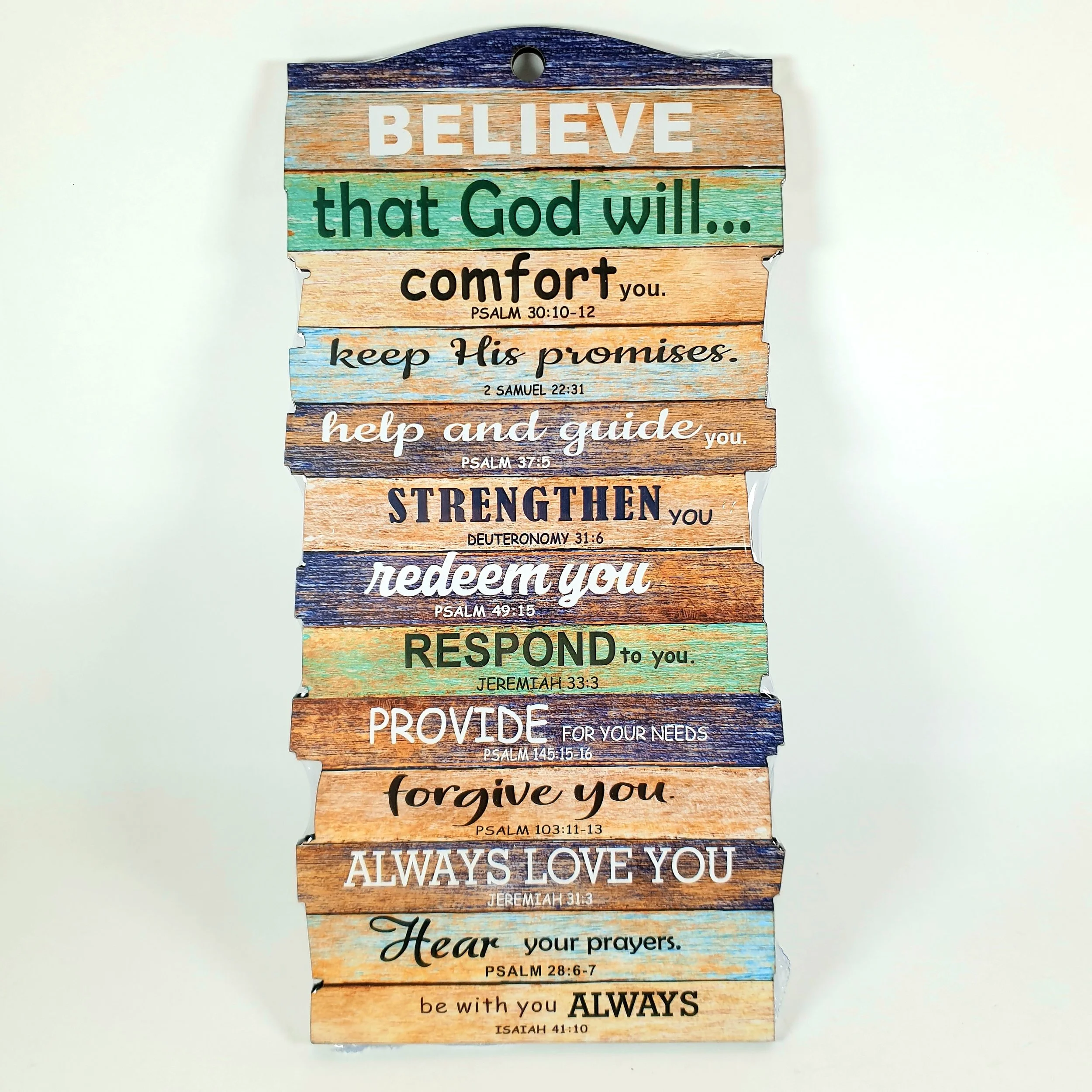 Stacked Plaque: Believe that God Will - Small