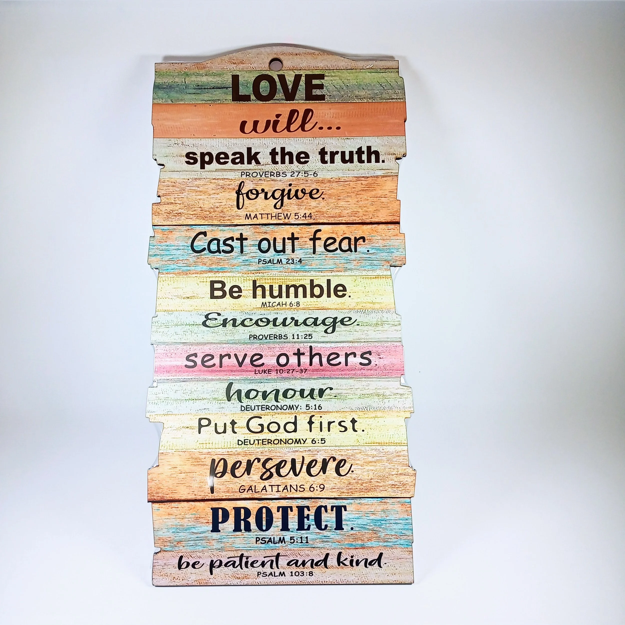Plaque Stacked Promises Love Will