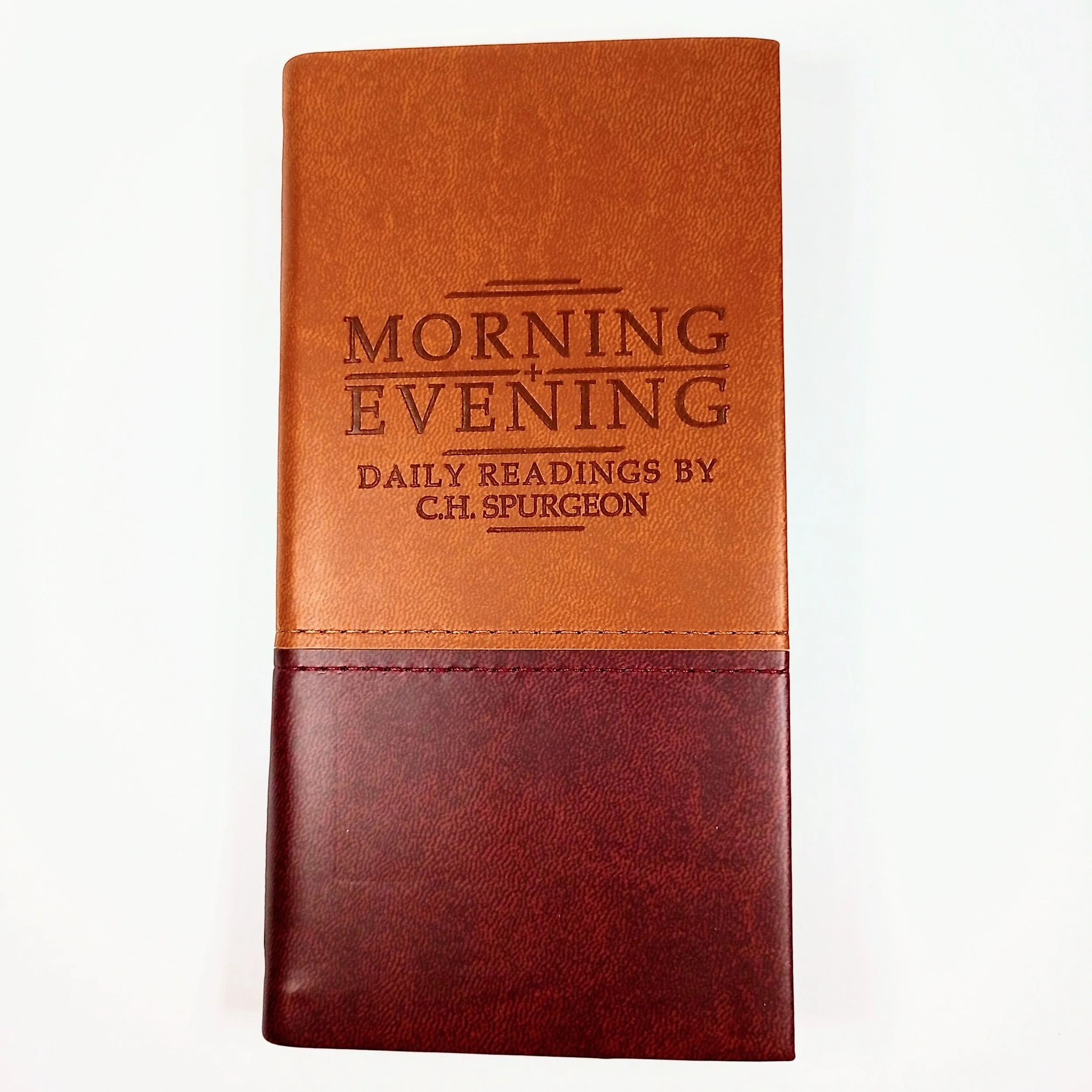 Morning and Evening Daily Readings by C.H. Spurgeon Matt Tan/Burgundy