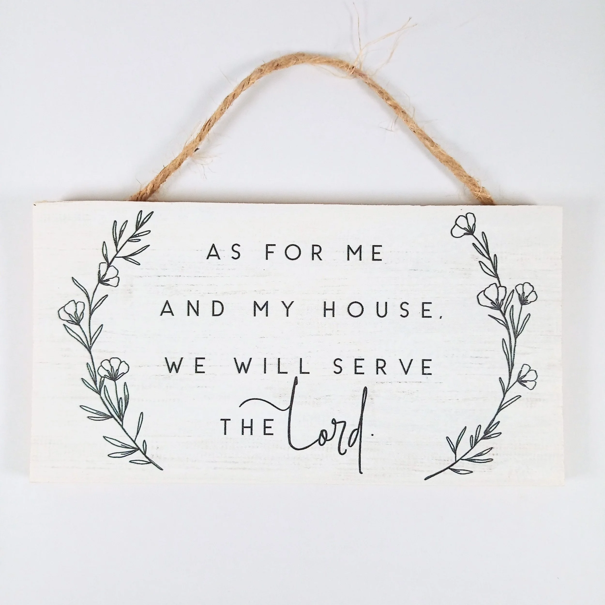 Plaque Mini Hanging Sign As For Me and My House