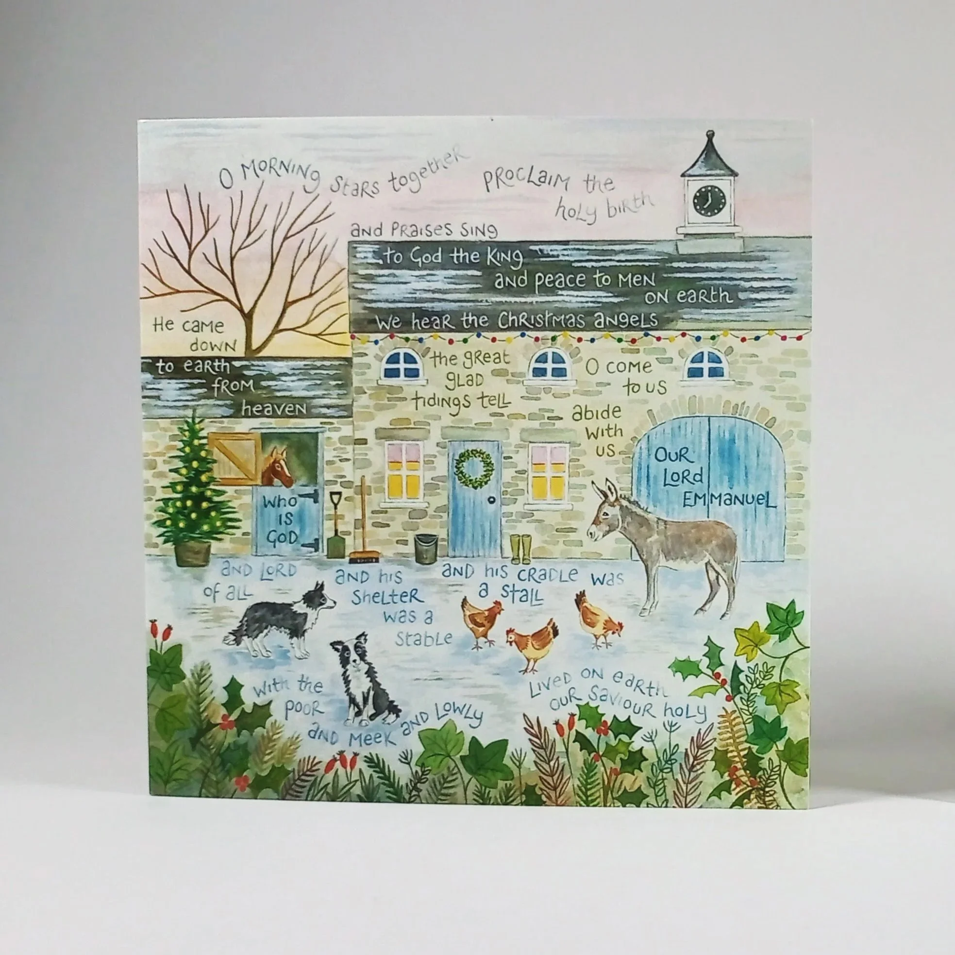 Hannah Dunnett Chrsitmas Cards - 2 Square Designs - Oh Morning Stars/O Little Town