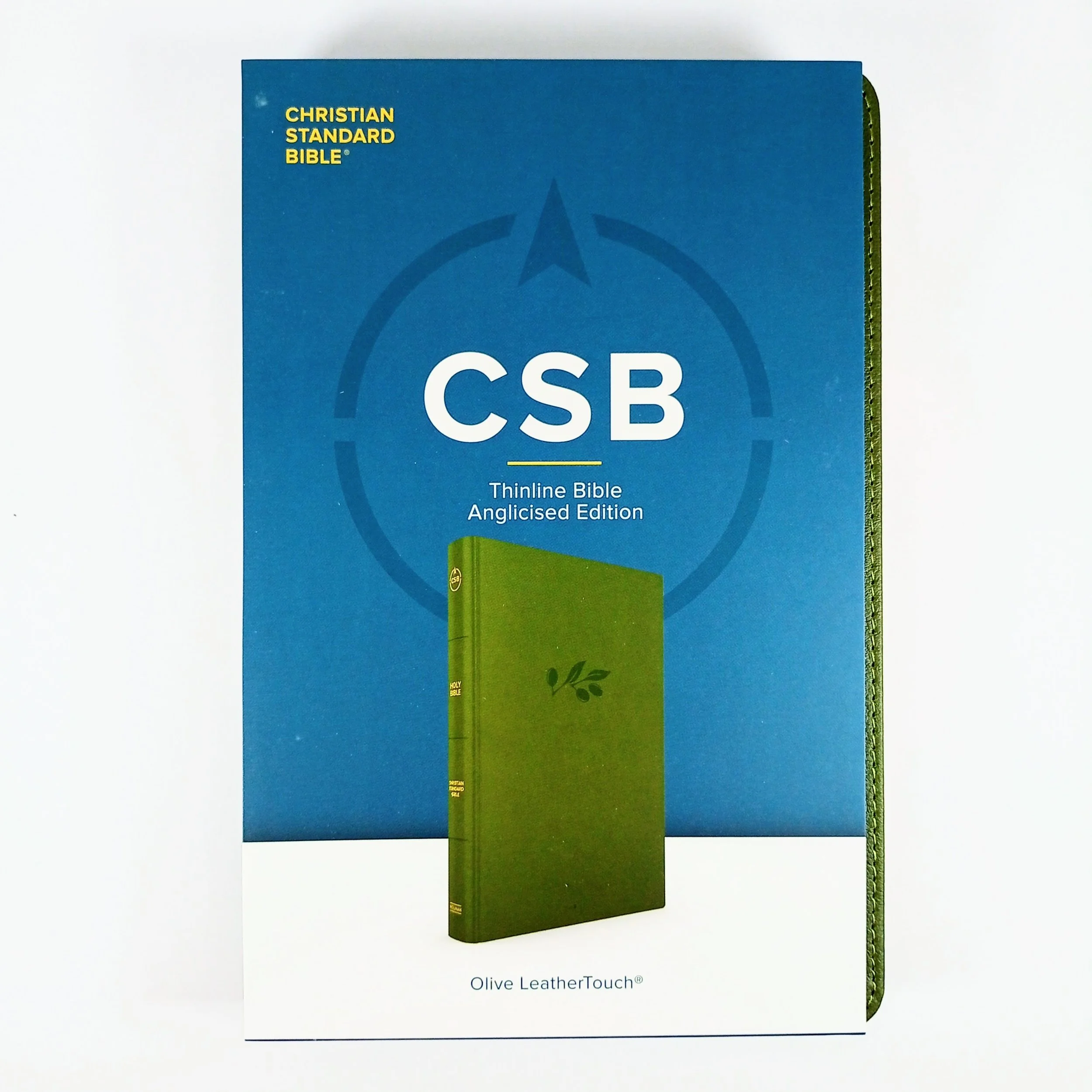 CSB Thinline Bible Anglicised Edition Olive LeatherTouch Bible