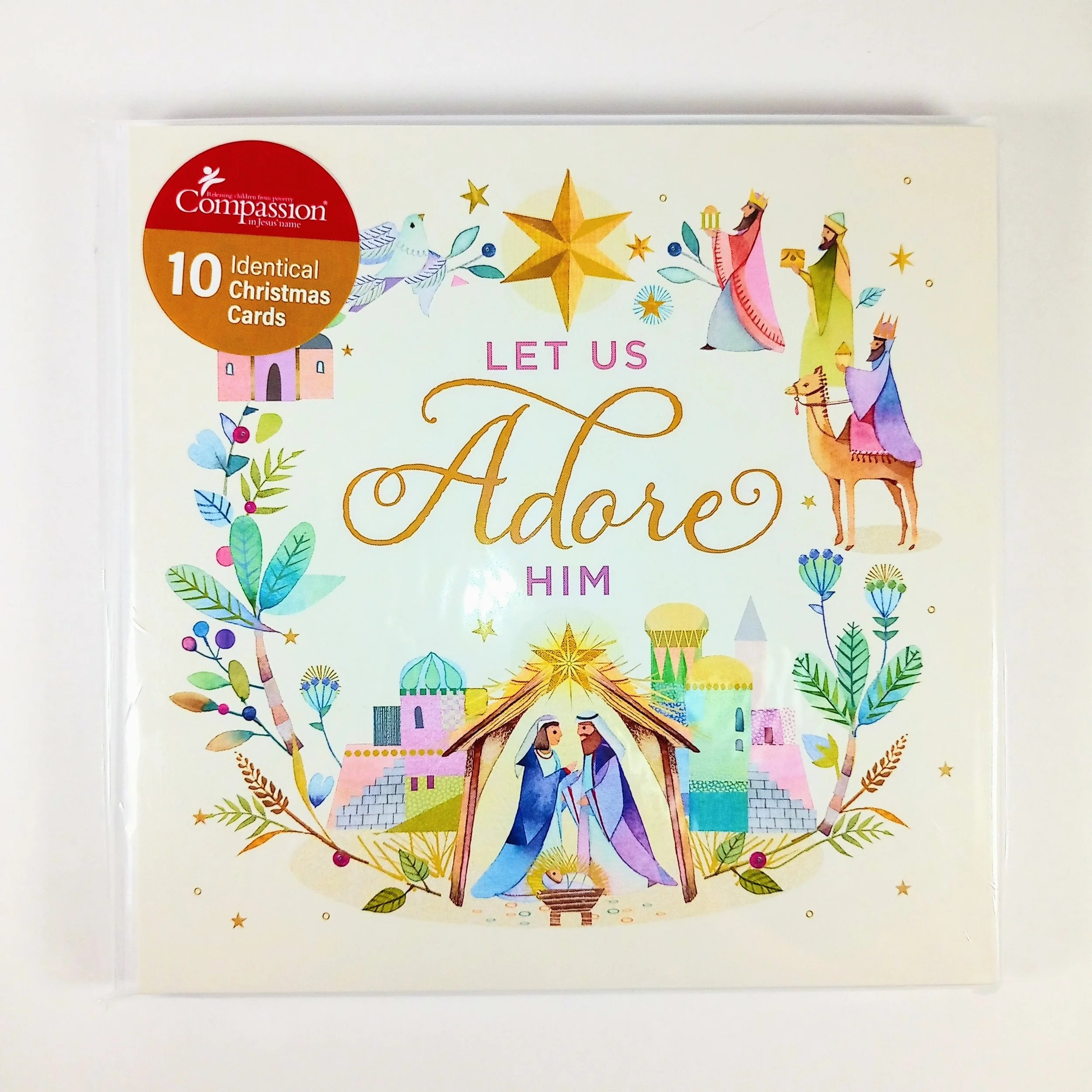 Compassion Let us Adore Christmas Cards 10 Pack