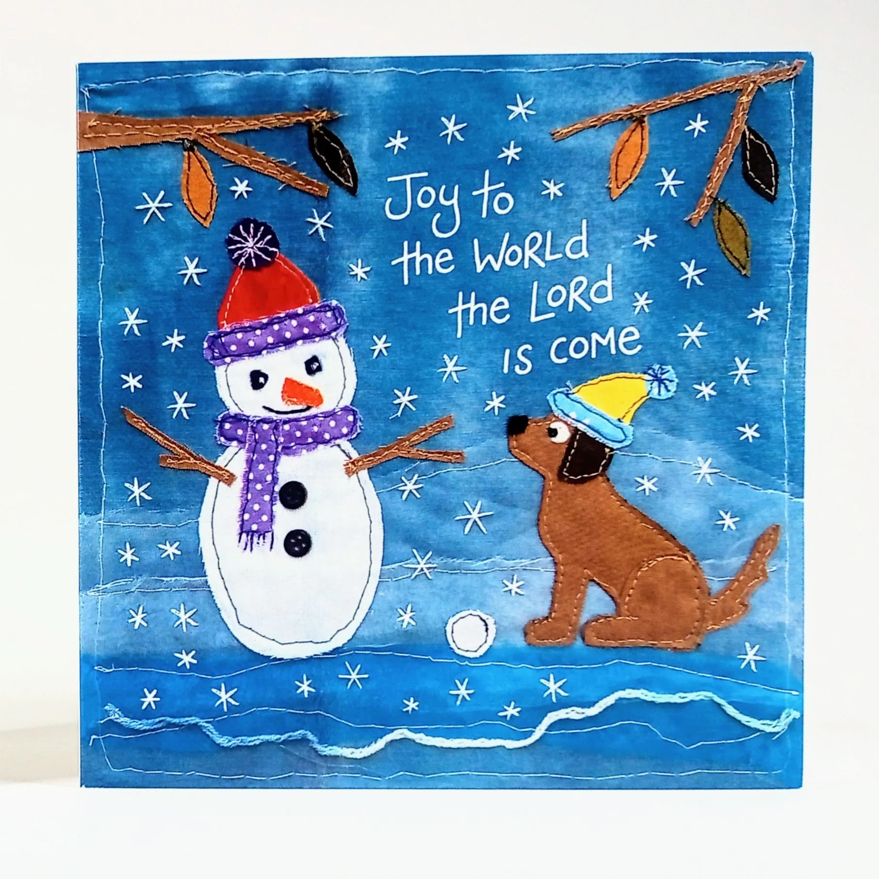 Hannah Dunnett Chrsitmas Cards - 2 Square Designs - Joy to the World/Silent Night