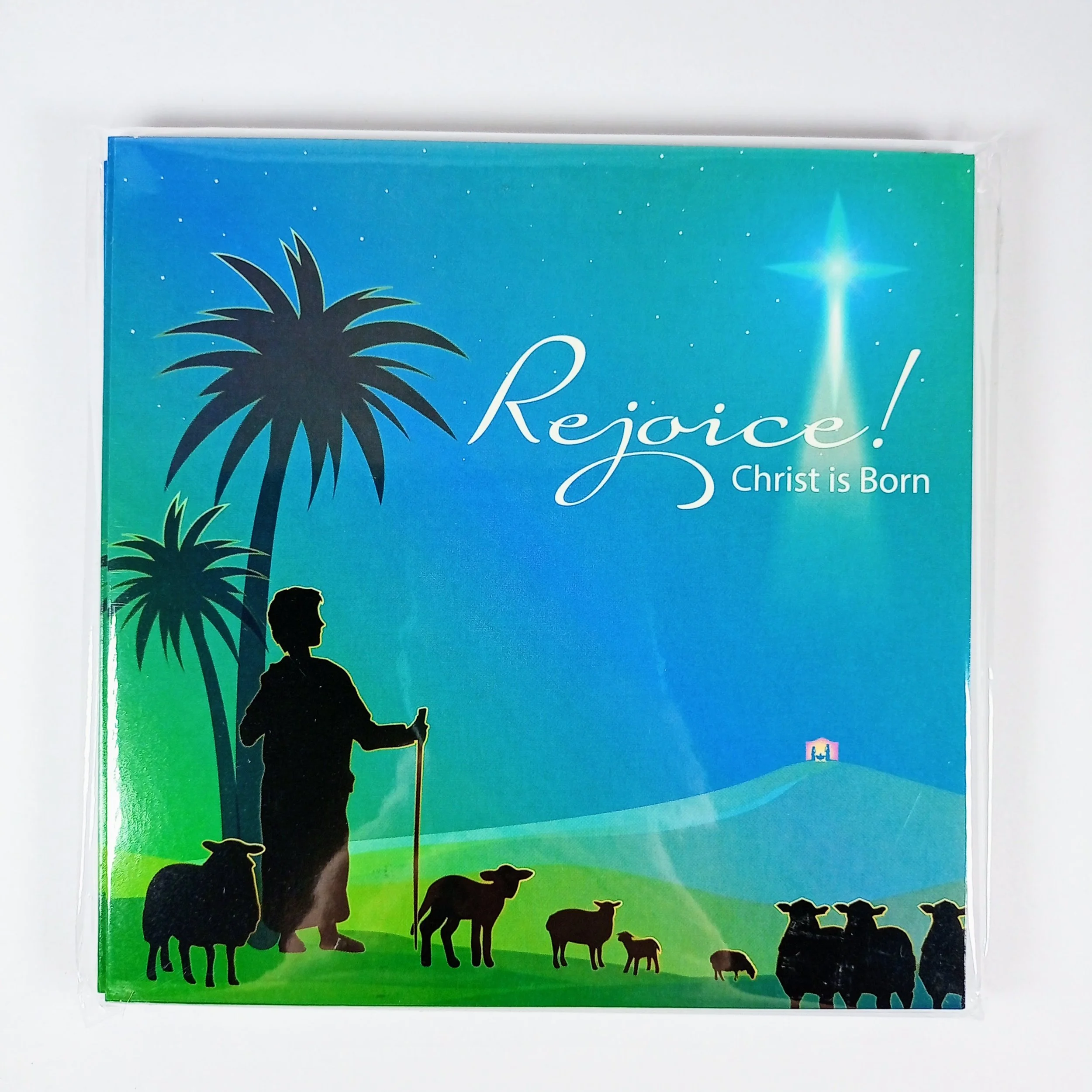 Rejoice Christ is Born Christmas Cards Pack of 10