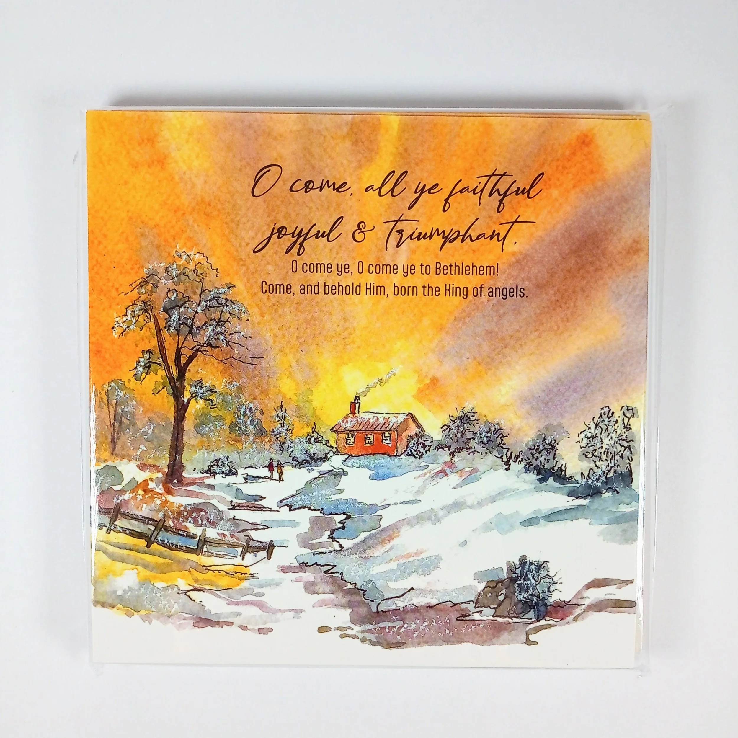 O Come All Ye Faithful Christmas Cards Pack fo 10