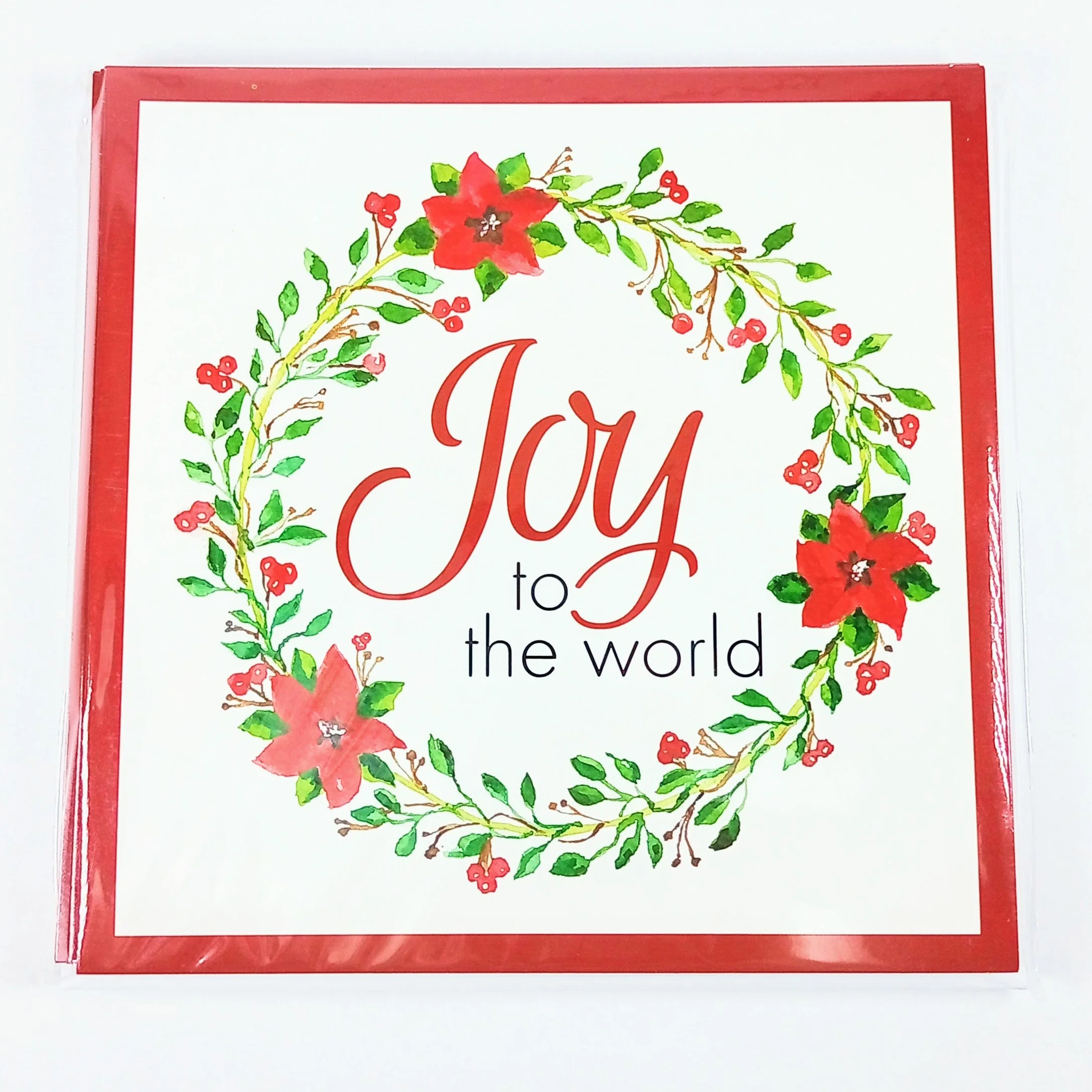 Joy to the World Wreath Cards 10 Pack