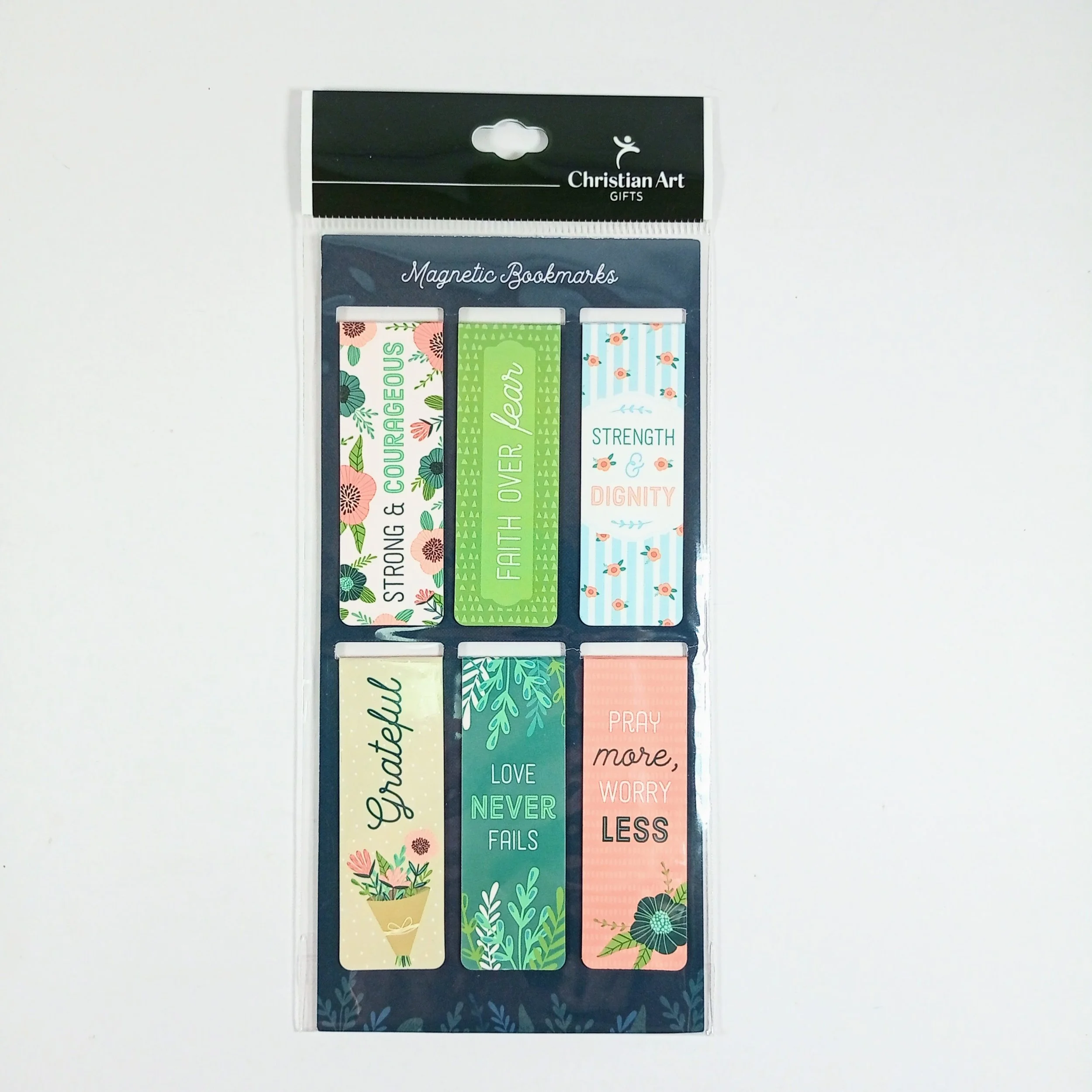 Magnetic Bookmarks Flowers Strong & Courageous