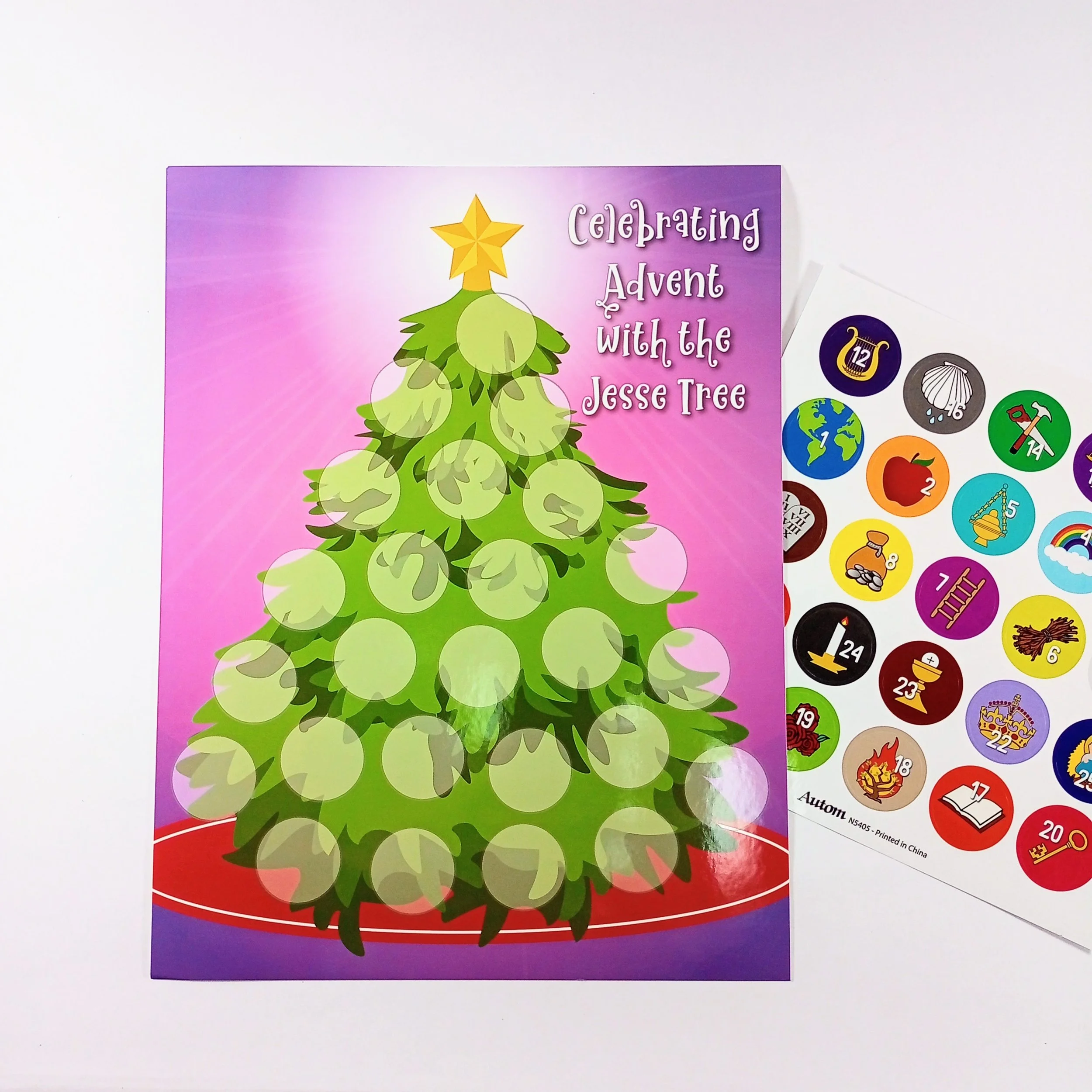 Jesse Tree Countdown Sticker Advent Calendar