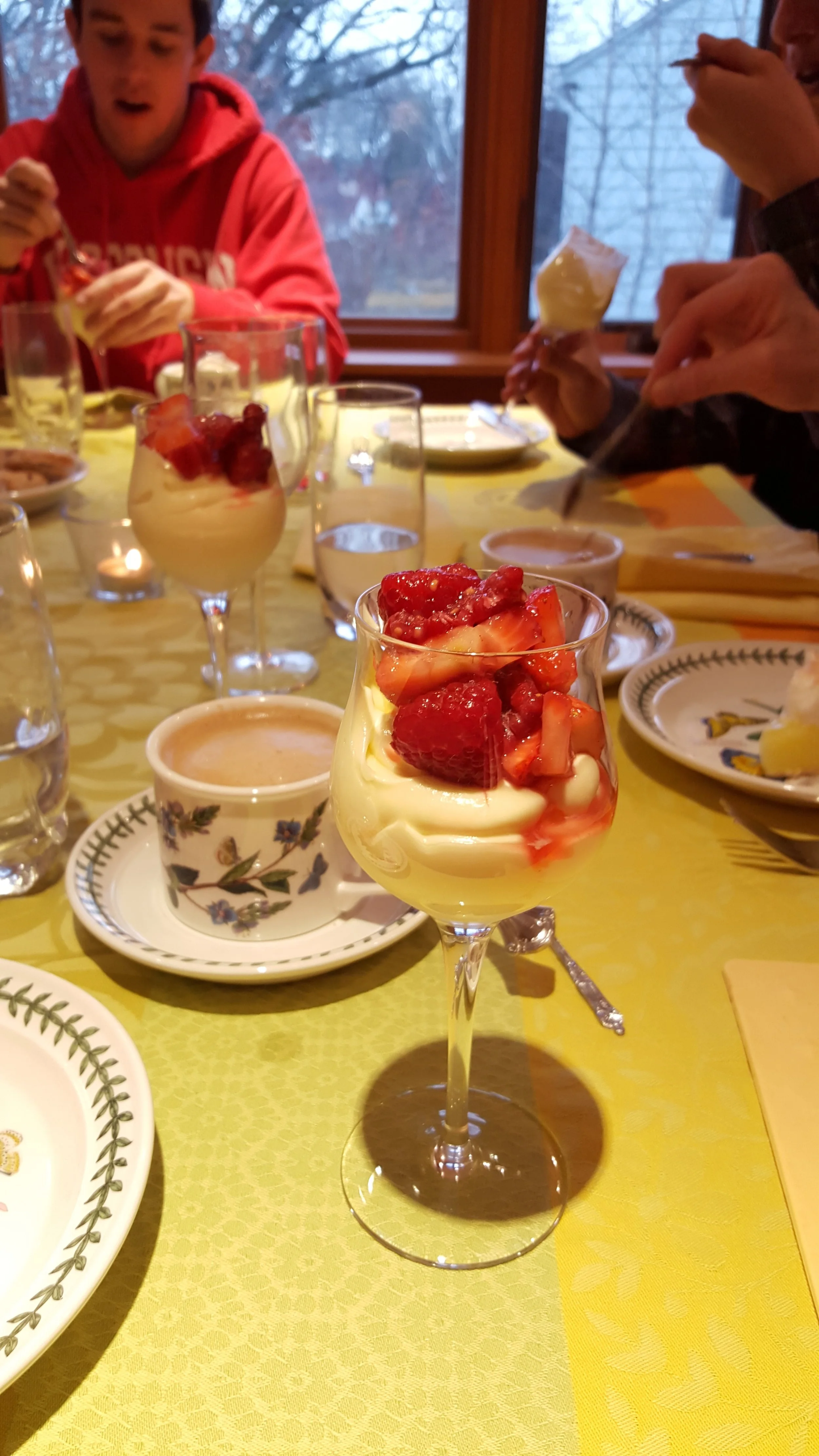 Reader Teresa M. crushing the lemon mousse. 