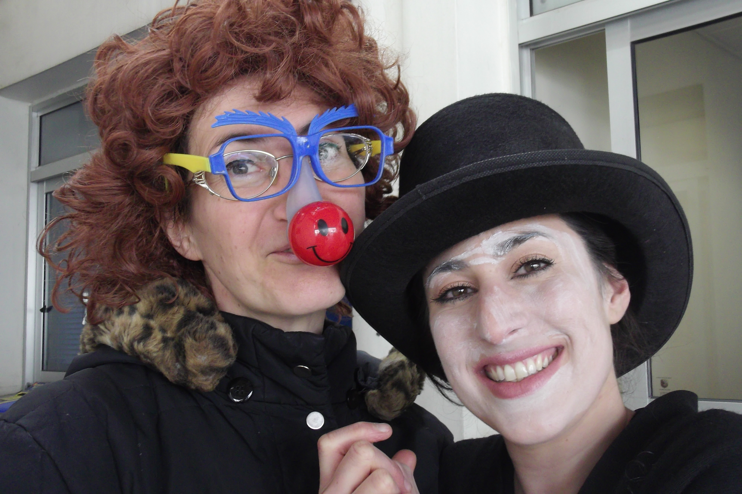 Shiran & a friend, Purim 2014